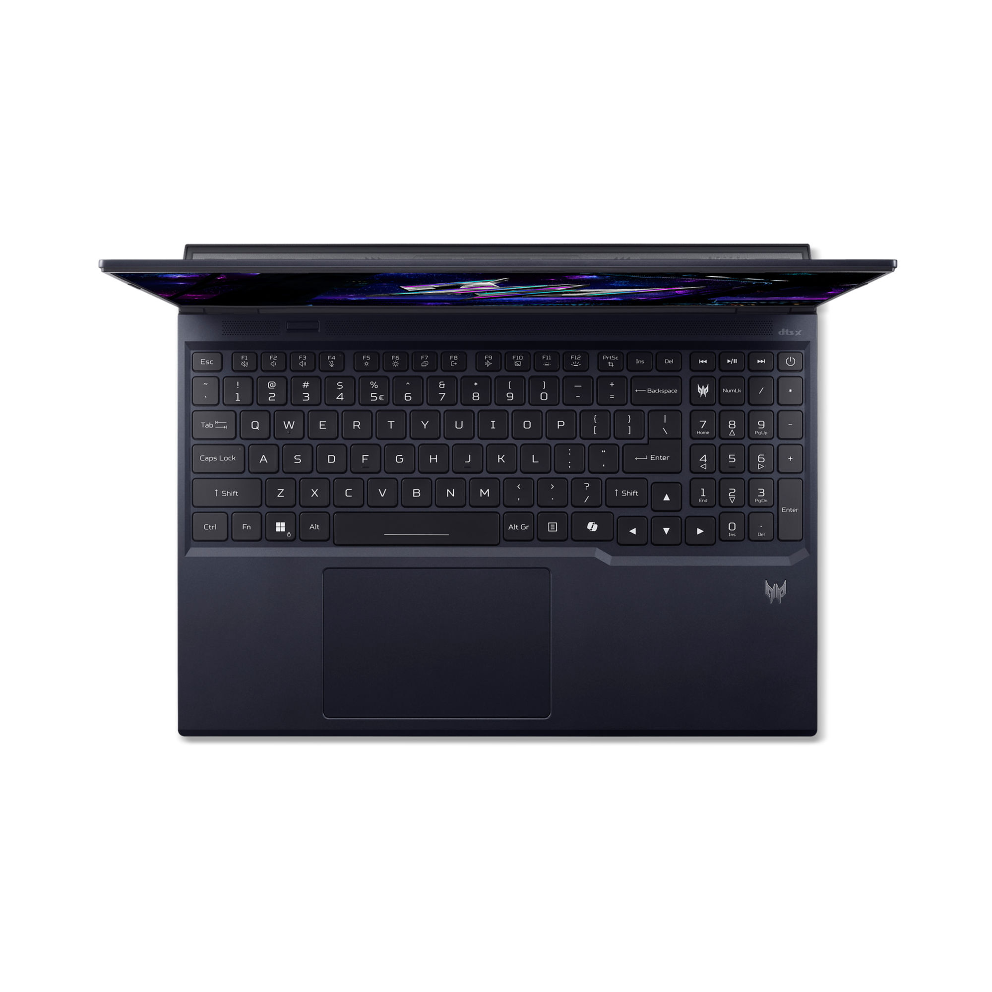 Clavier RGB de l’Acer Predator Helios Neo 16S PHN16S-71-72L8 Clavier AZERTY avec pavé numérique de l’Acer Predator Helios Neo 16S PHN16S-71-72L8