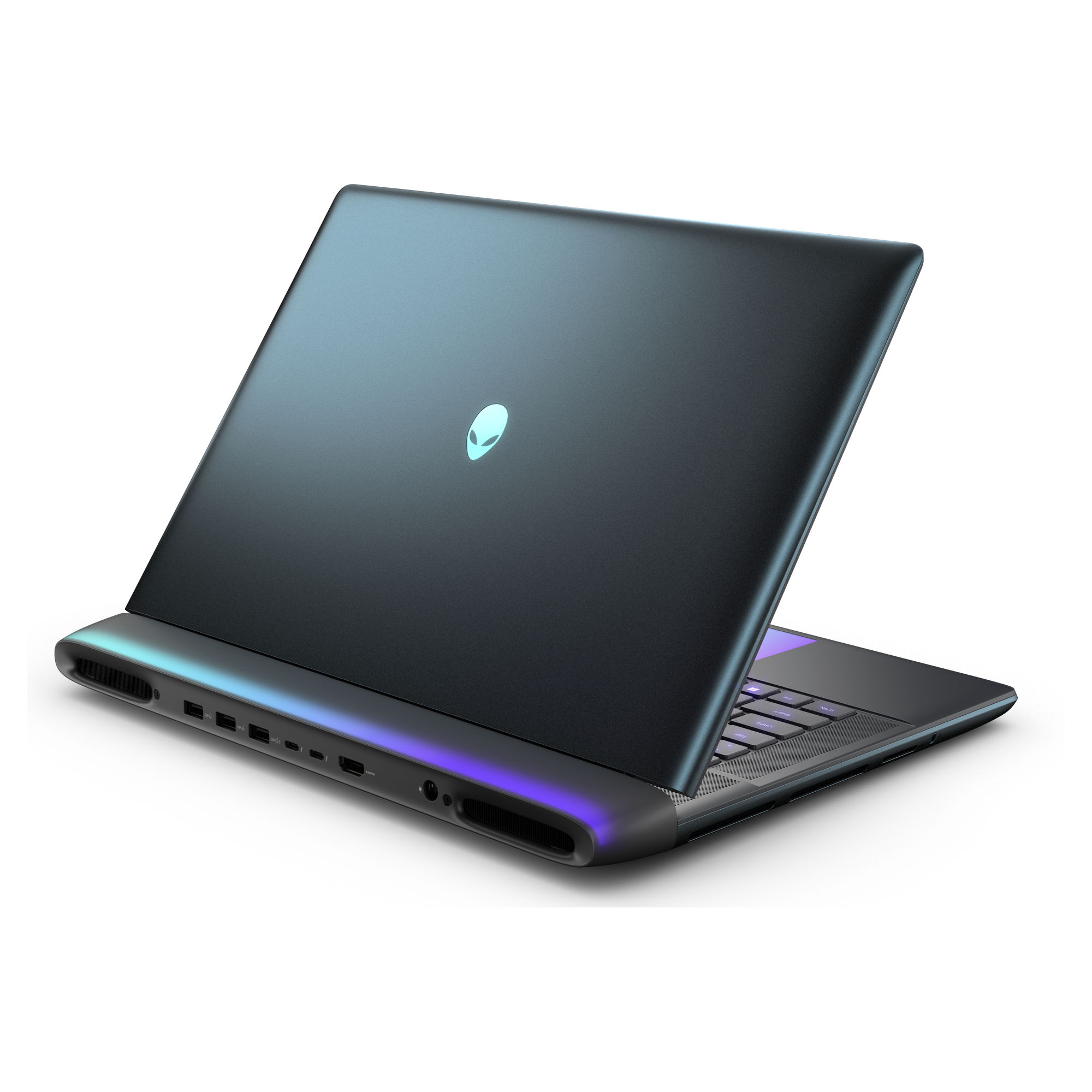 Alienware 16 Area-51 AA16250 aa16250_cto6 - dos du châssis Alienware 16 Area-51 AA16250 aa16250_cto6 dos avec logo Alienware lumineux