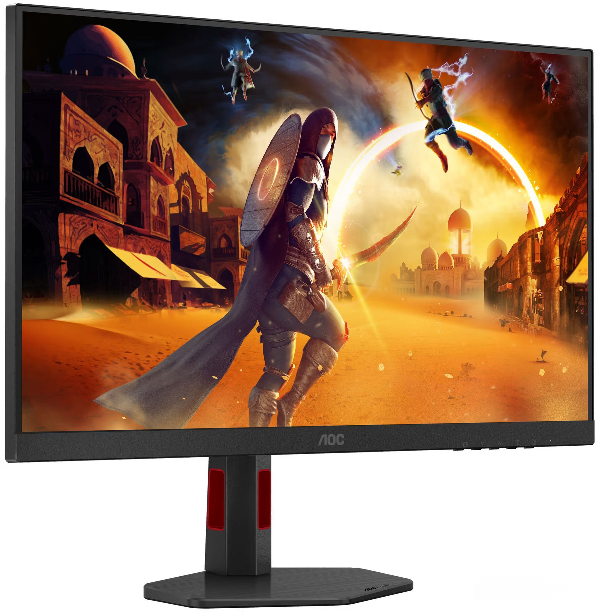 AOC Q27G4SRU : design de l’écran et pied - vue alternative AOC Q27G4SRU - angle et design