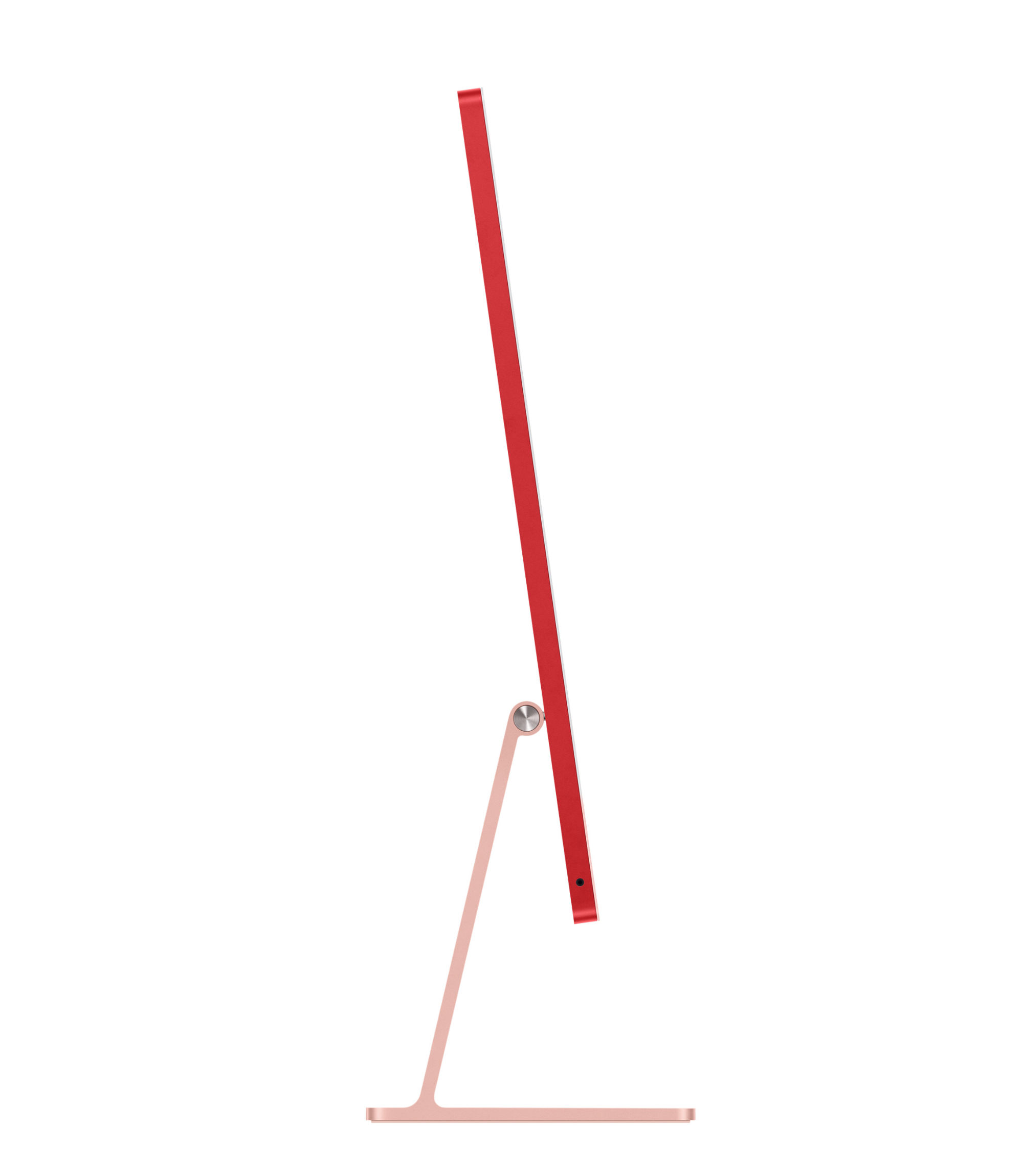 Apple iMac 24 M3 rose - finesse de profil Apple iMac 24 M3 rose - vue de profil