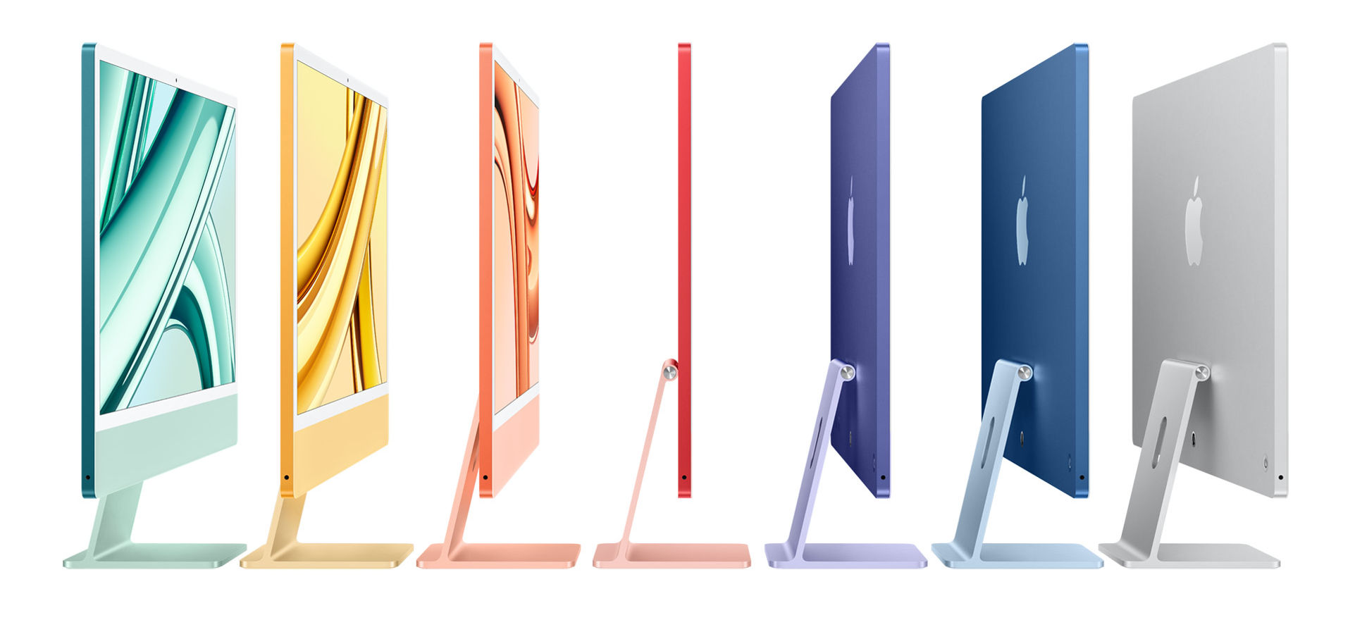 iMac 24 - comparaison des coloris Gamme Apple iMac 24 - différentes couleurs