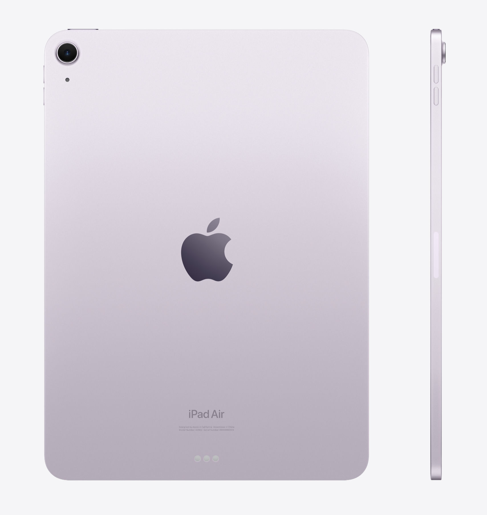 Apple iPad Air 11 2026 M4 mauve dos et profil Apple iPad Air 11 2026 M4 mauve dos et profil