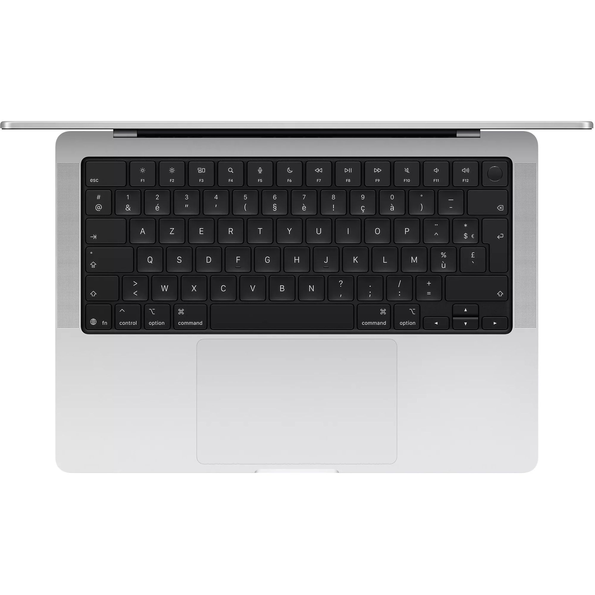 Apple MacBook Pro 14 2026 MGDQ4FN/A argent vue du clavier Apple MacBook Pro 14 2026 MGDQ4FN/A argent vue du clavier