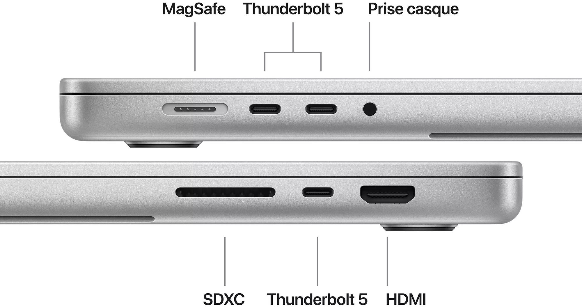 Apple MacBook Pro 16 2026 MGE94FN/A connectique latérale Apple MacBook Pro 16 2026 MGE94FN/A connectique latérale