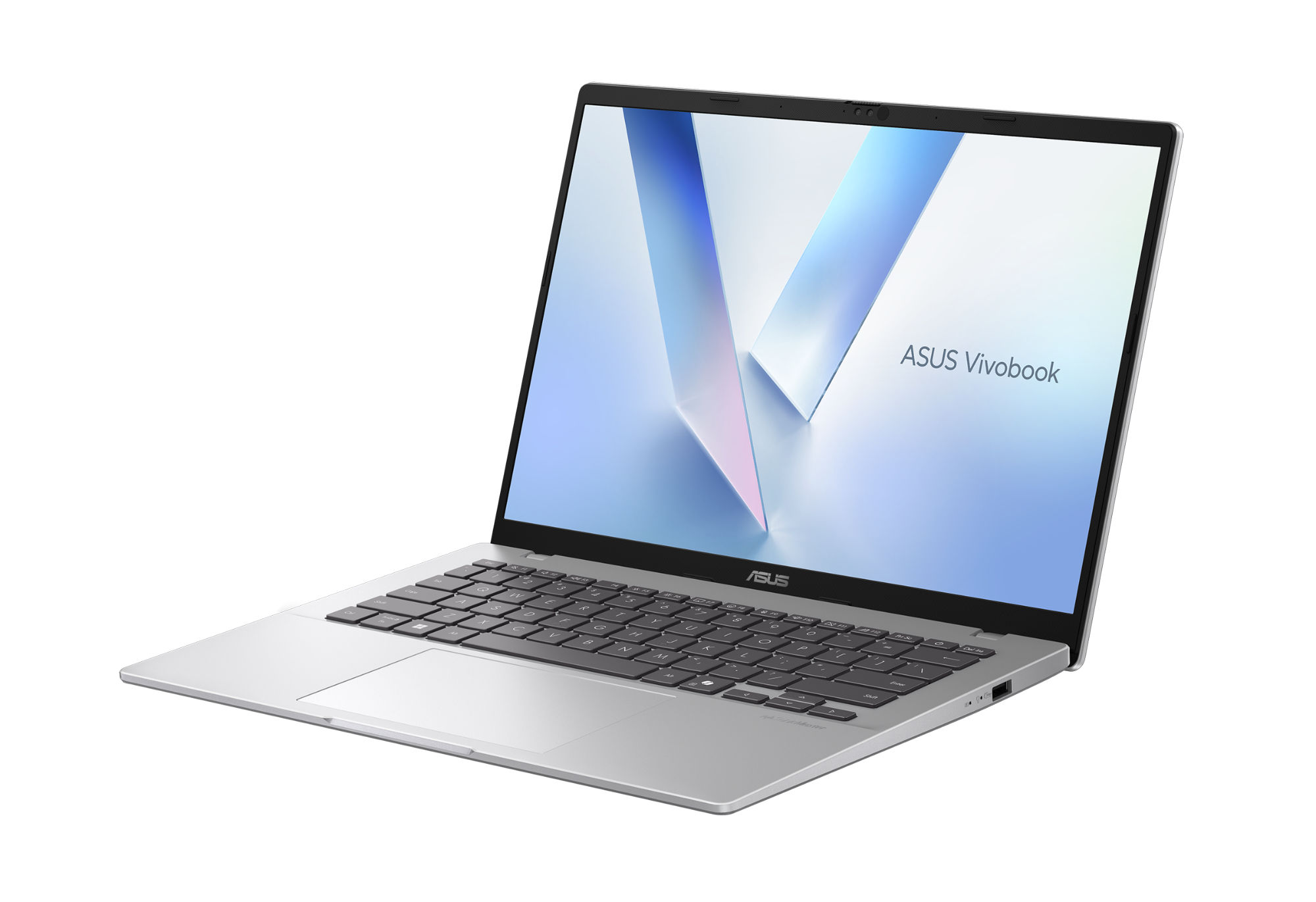 Connectique du Vivobook 14 S1407QA-BRUN078W : USB-A, USB-C 4.0 et HDMI pour écran externe Asus Vivobook 14 S1407QA-BRUN078W vue latérale montrant les ports