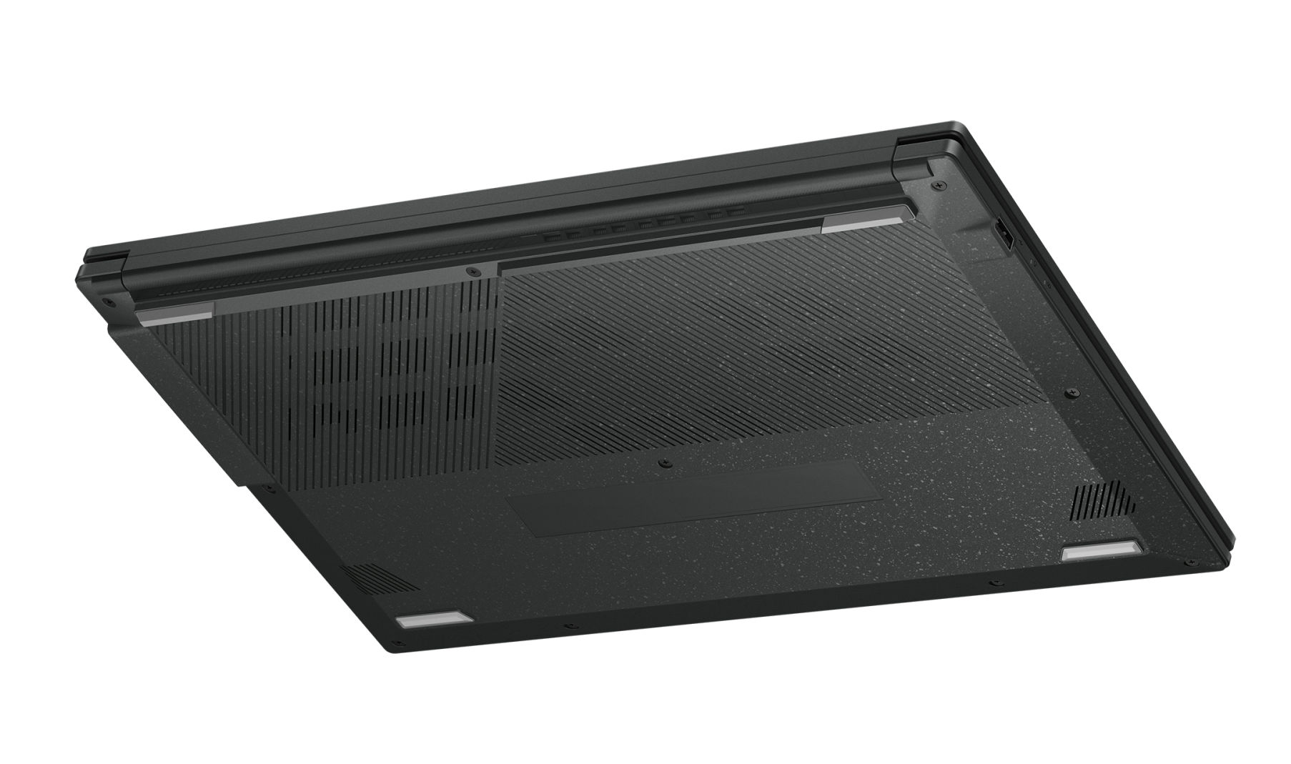 Asus Vivobook E1504FA-BQ1680W vue du dessous avec aérations Asus Vivobook E1504FA-BQ1680W vue du dessous avec aérations