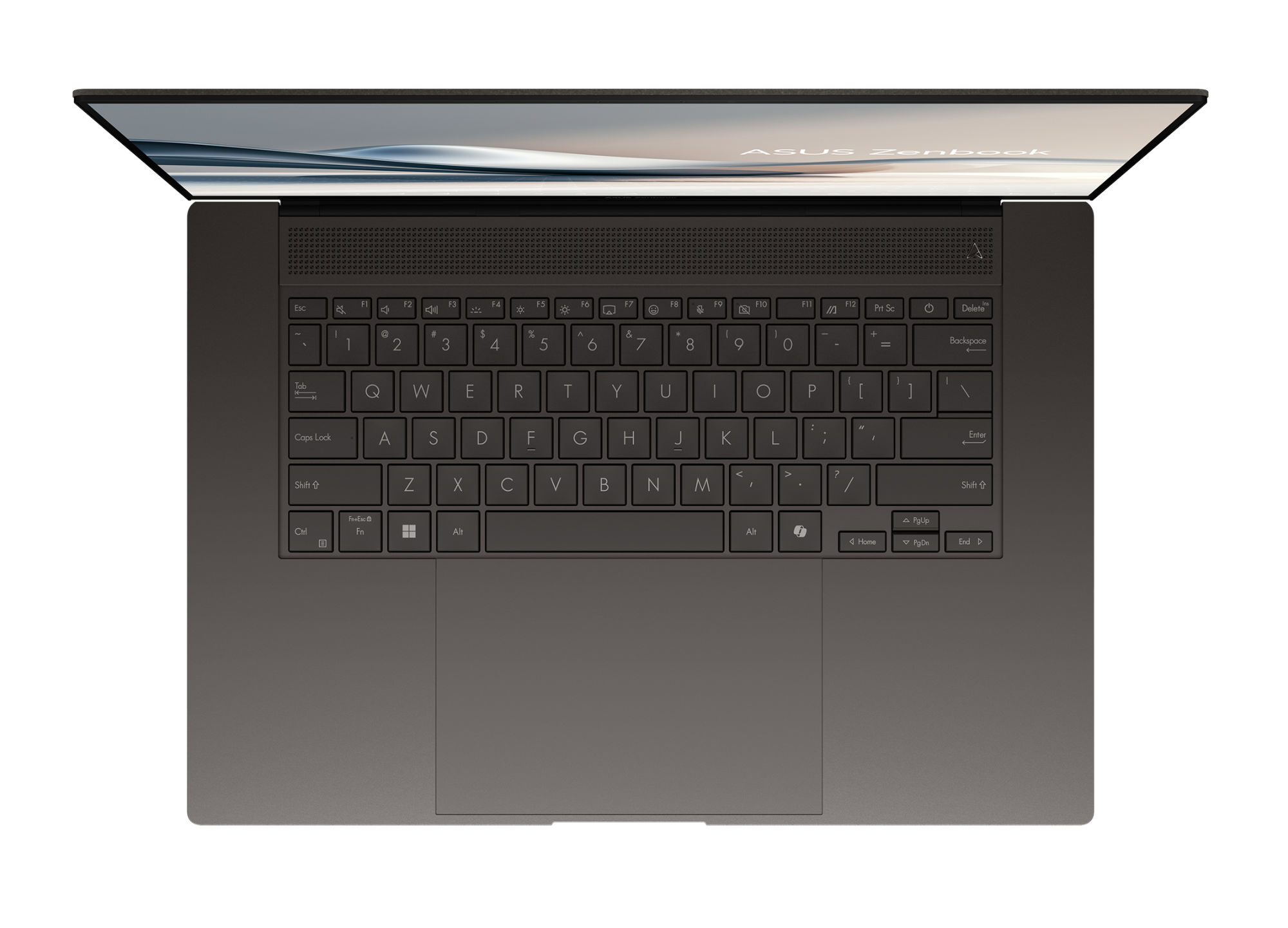 Asus ZenBook S 16 OLED UM5606GA-SS265W - vue clavier et touchpad Asus ZenBook S 16 OLED UM5606GA-SS265W - vue clavier et touchpad