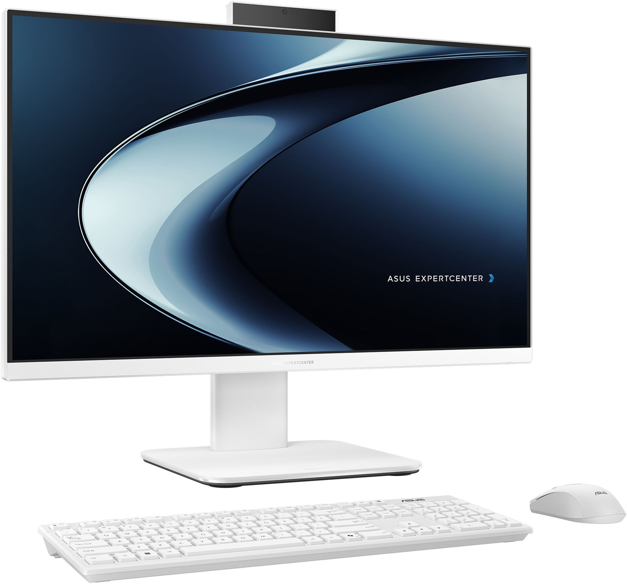 Asus ExpertCenter P670 AiO PM670KA-WPE005X : tout-en-un 27" (vue avant) Asus ExpertCenter P670 AiO PM670KA-WPE005X - vue avant avec clavier et souris