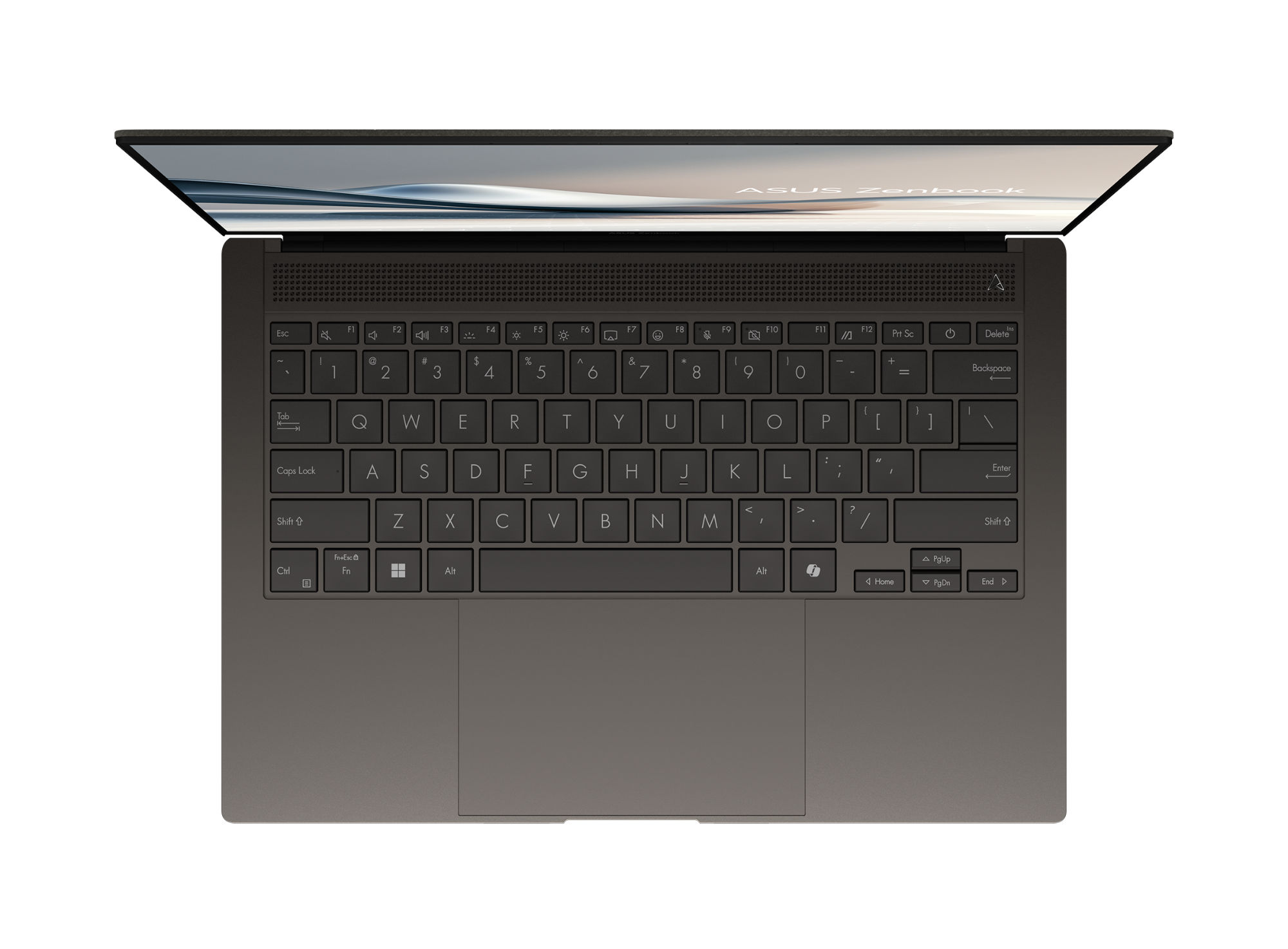 Asus ZenBook S 14 UX5406SA-QJ544W - vue du clavier et du touchpad Asus ZenBook S 14 UX5406SA-QJ544W - vue du clavier et du touchpad