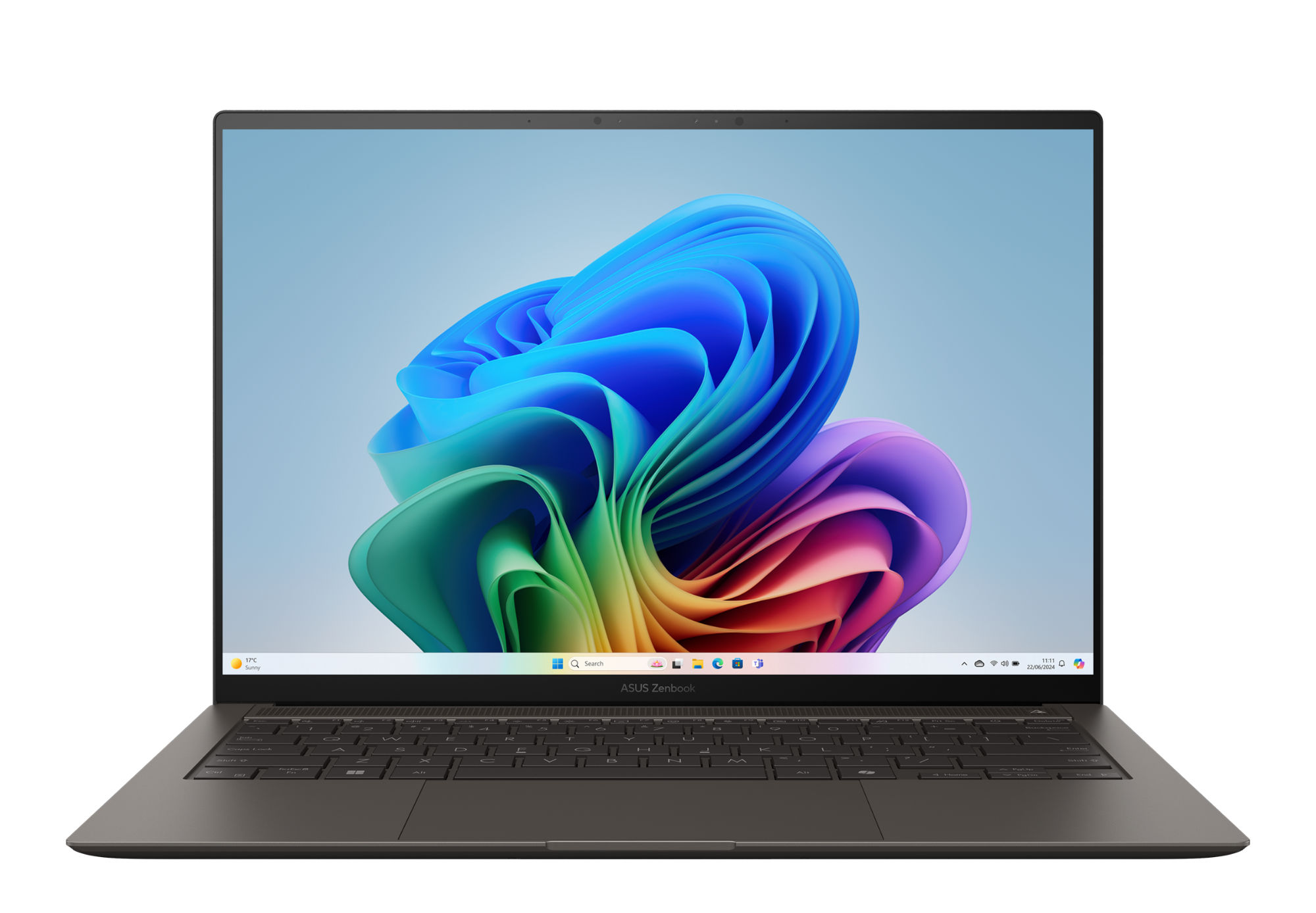 Asus ZenBook S 14 UX5406SA-QJ544W - vue de face écran allumé Asus ZenBook S 14 UX5406SA-QJ544W - vue de face écran allumé