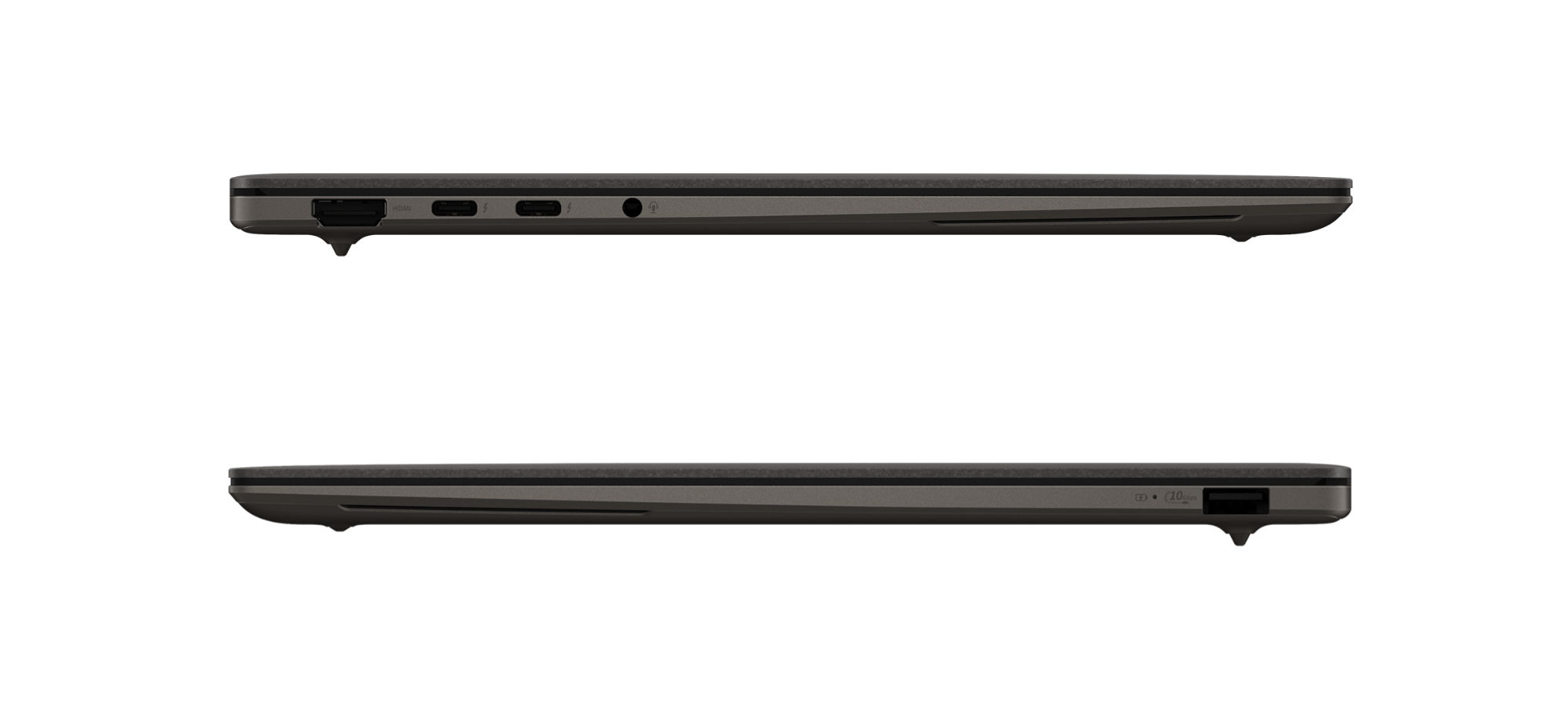 Asus ZenBook S 14 UX5406SA-QJ544W - profil et ports Asus ZenBook S 14 UX5406SA-QJ544W - profil et ports