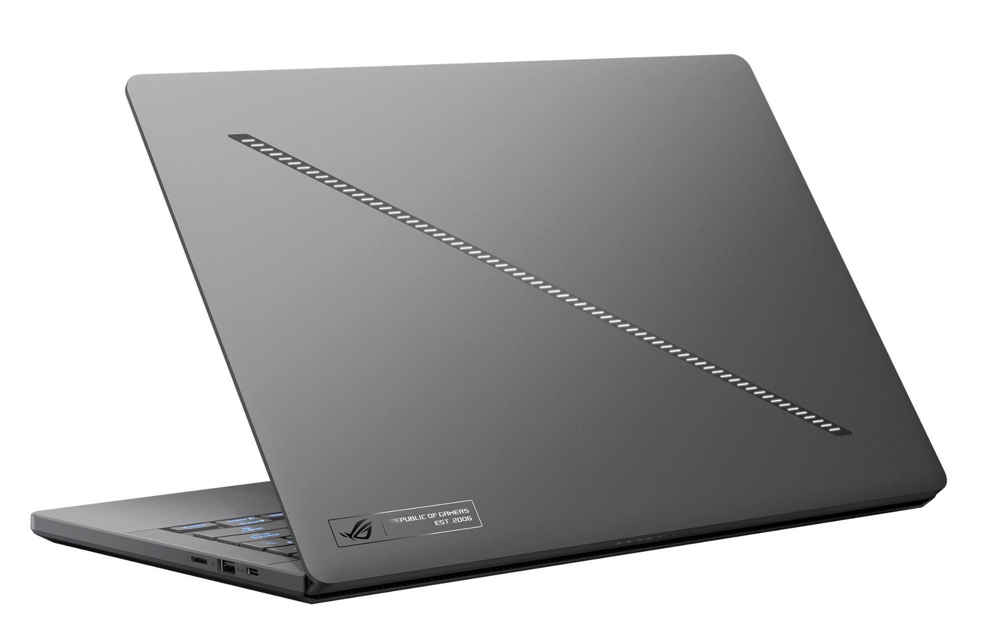 Asus ROG Zephyrus G14 (2026) GA403GM-DRF2 profil arrière droit Asus ROG Zephyrus G14 (2026) GA403GM-DRF2 profil arrière droit