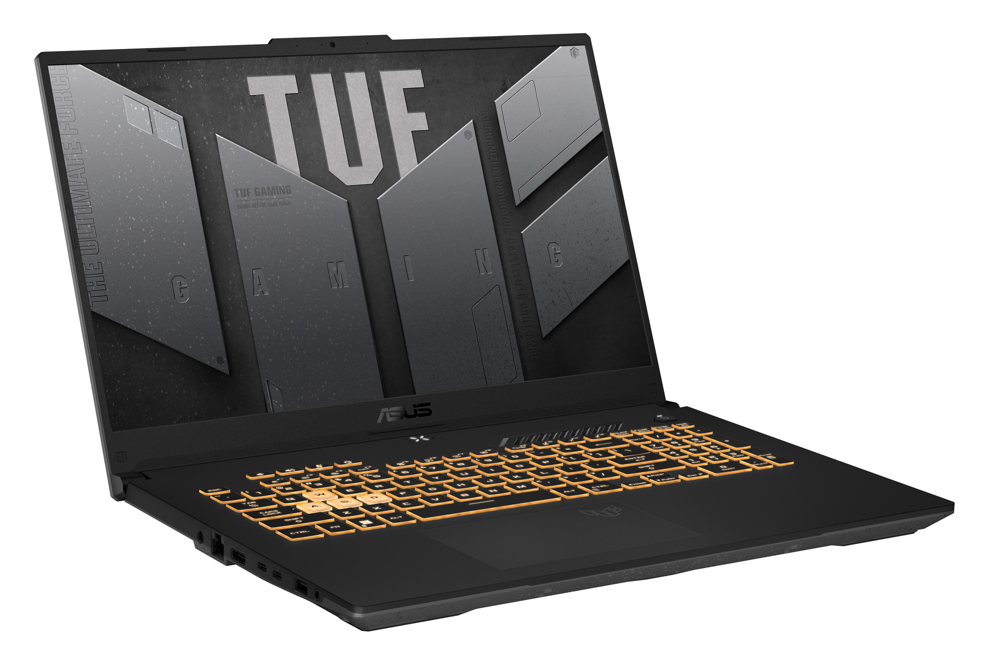 Asus TUF Gaming F17 FX707VJB-HX113W vue trois quarts Vue trois quarts du Asus TUF Gaming F17 FX707VJB-HX113W