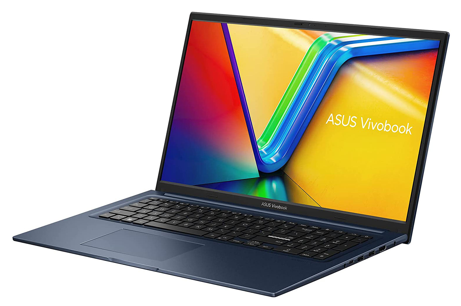 Asus VivoBook 17 X1704VA-DICAU1056W vue latérale ouverte Asus VivoBook 17 X1704VA-DICAU1056W vue latérale ouverte