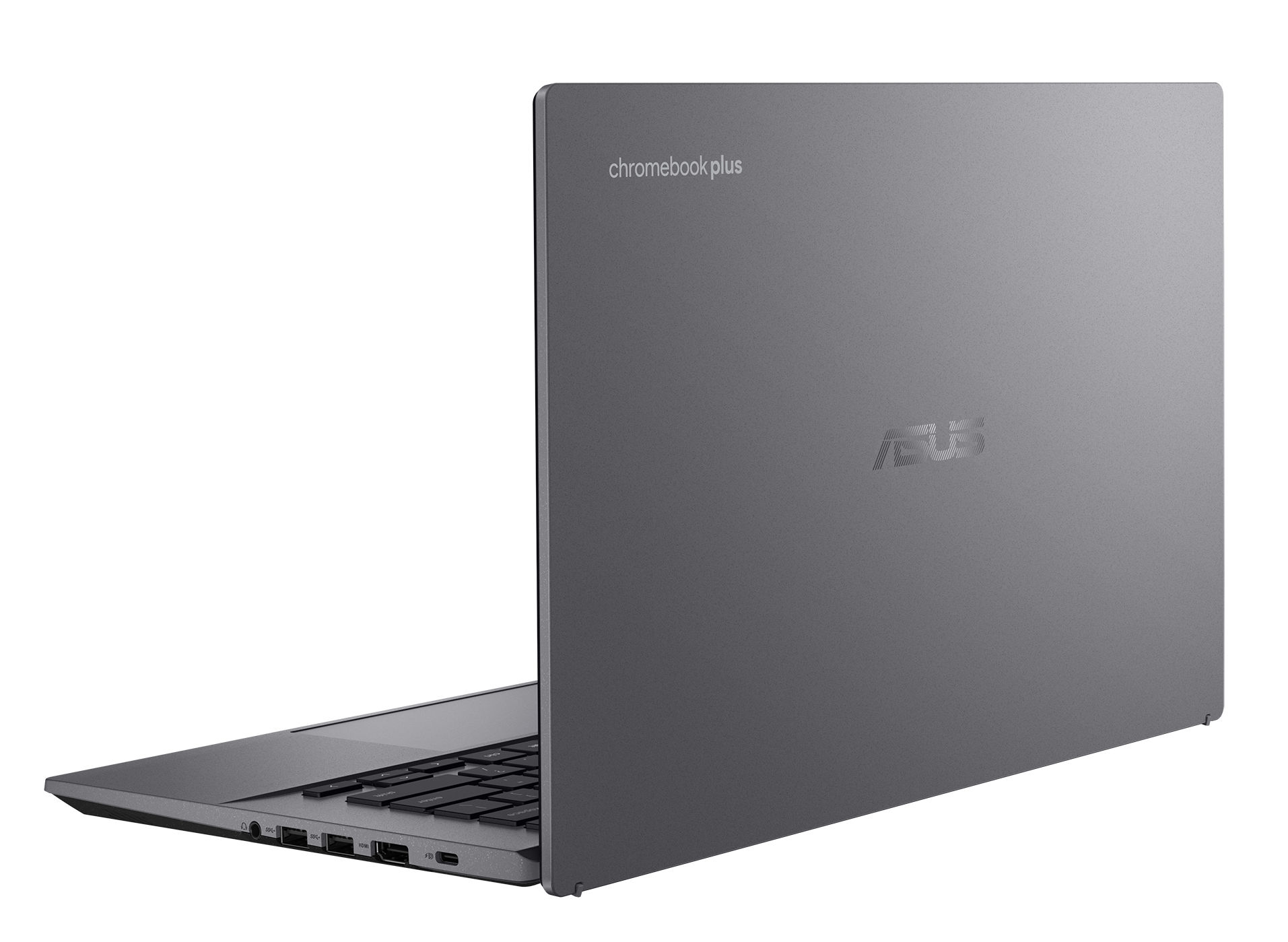 Asus Chromebook Plus CX3402CVA-MW1284 vue arrière côté connectique Asus Chromebook Plus CX3402CVA-MW1284 vue arrière côté connectique
