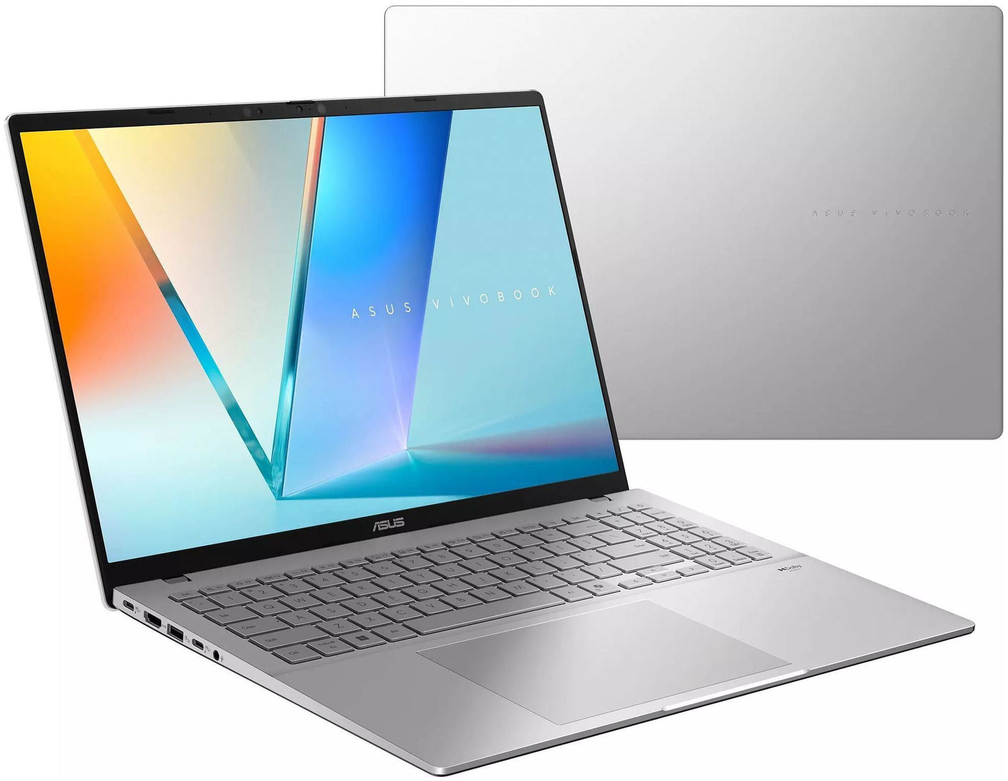 Asus Vivobook S16 M3607GA-DRFSH111W vue avant et capot arrière Asus Vivobook S16 M3607GA-DRFSH111W vue avant et capot arrière