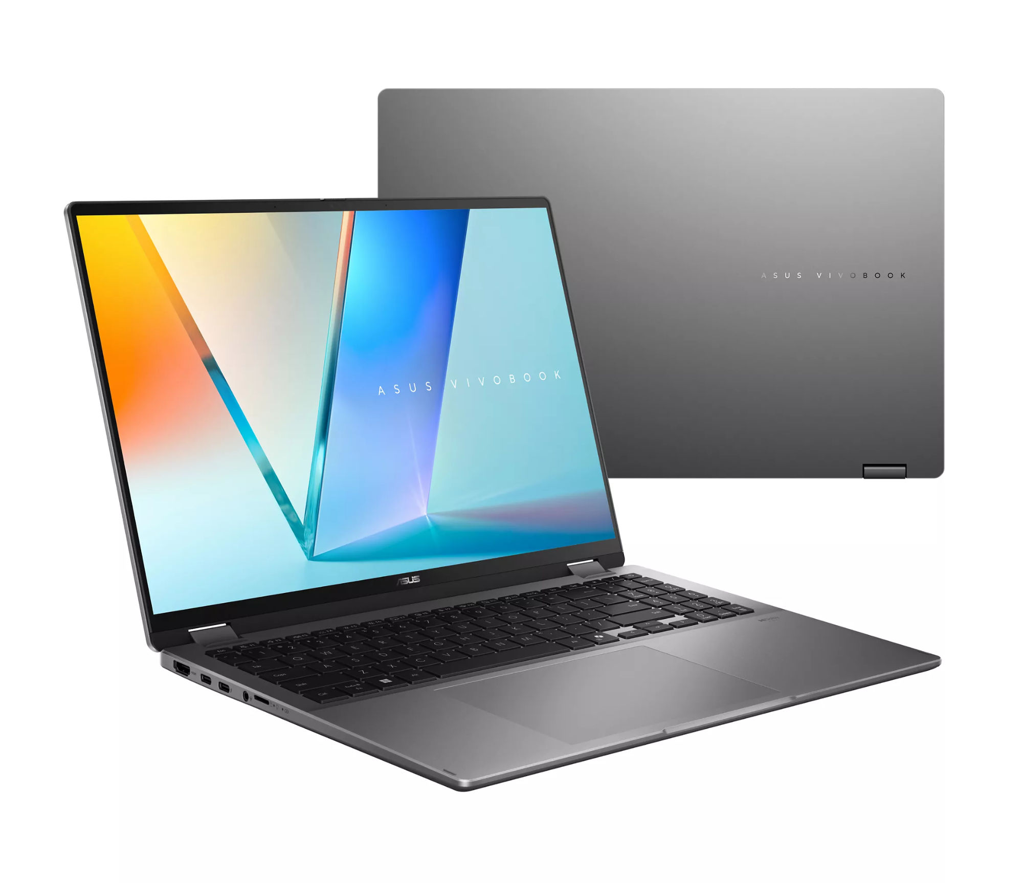 Asus Vivobook FLIP 16 TP3607SA-DRFSI169W vue ouverte et dos du châssis Asus Vivobook FLIP 16 TP3607SA-DRFSI169W vue ouverte et dos du châssis