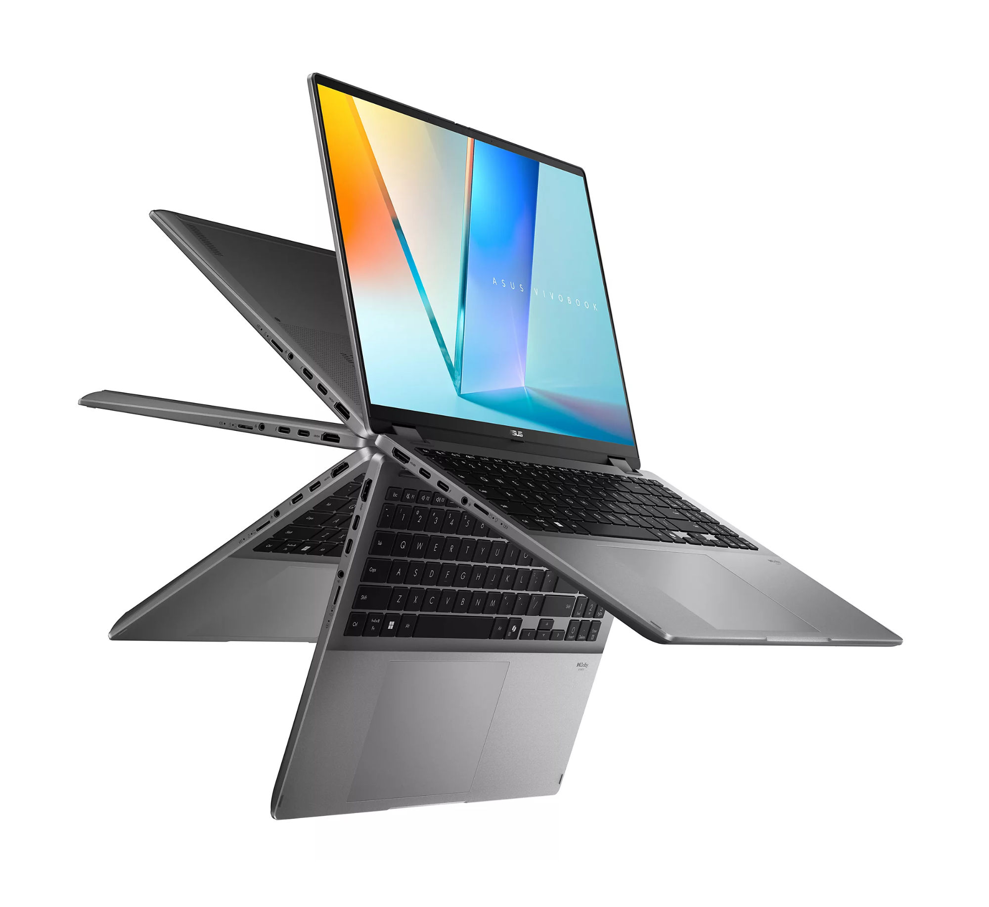 Asus Vivobook FLIP 16 TP3607SA-DRFSI169W en plusieurs positions 360 degrés Asus Vivobook FLIP 16 TP3607SA-DRFSI169W en plusieurs positions 360 degrés