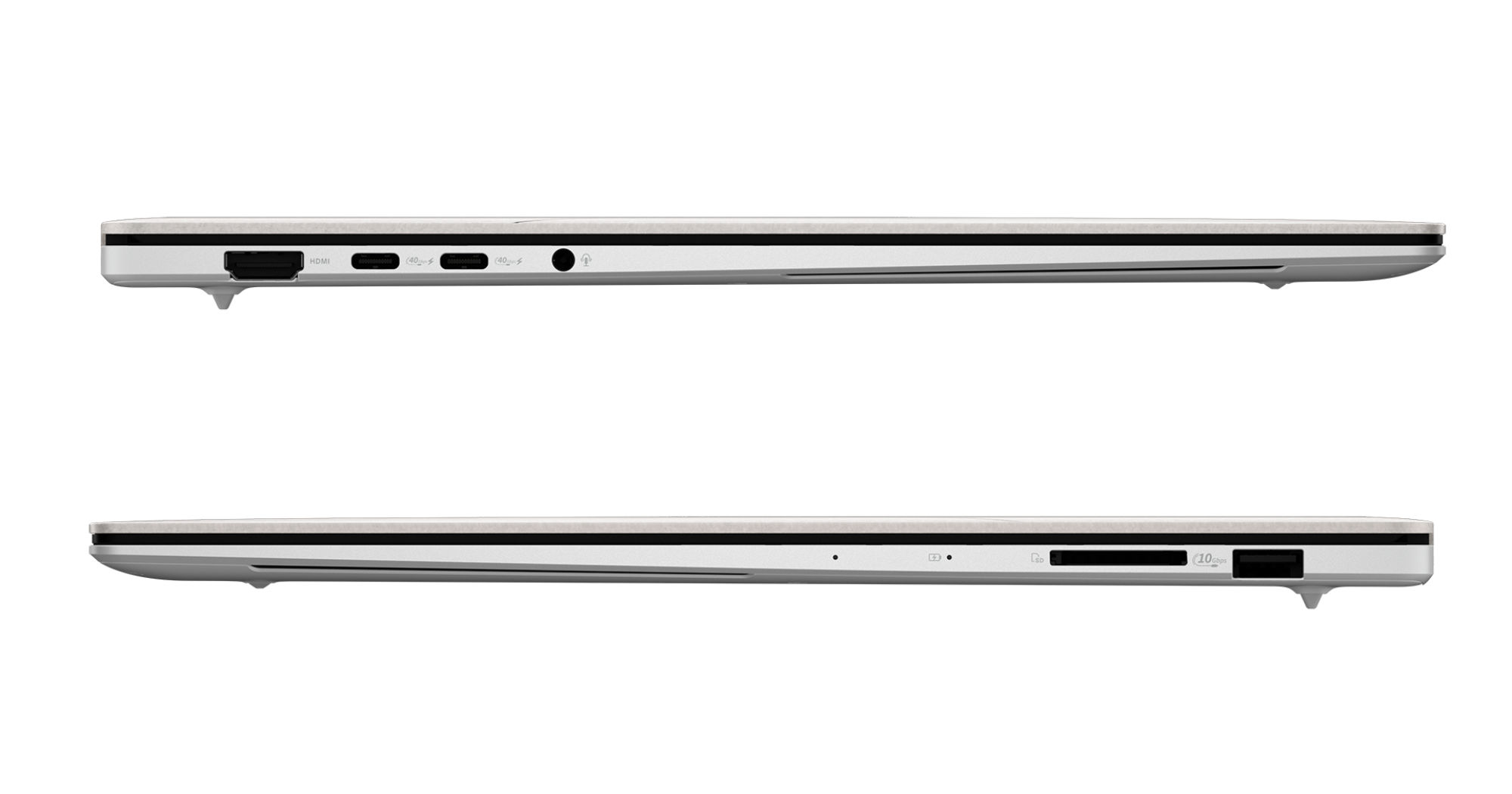 Asus ZenBook S 16 OLED UM5606GA-DRSR396X - connectique latérale Asus ZenBook S 16 OLED UM5606GA-DRSR396X connectique latérale USB-C HDMI USB-A et lecteur SD