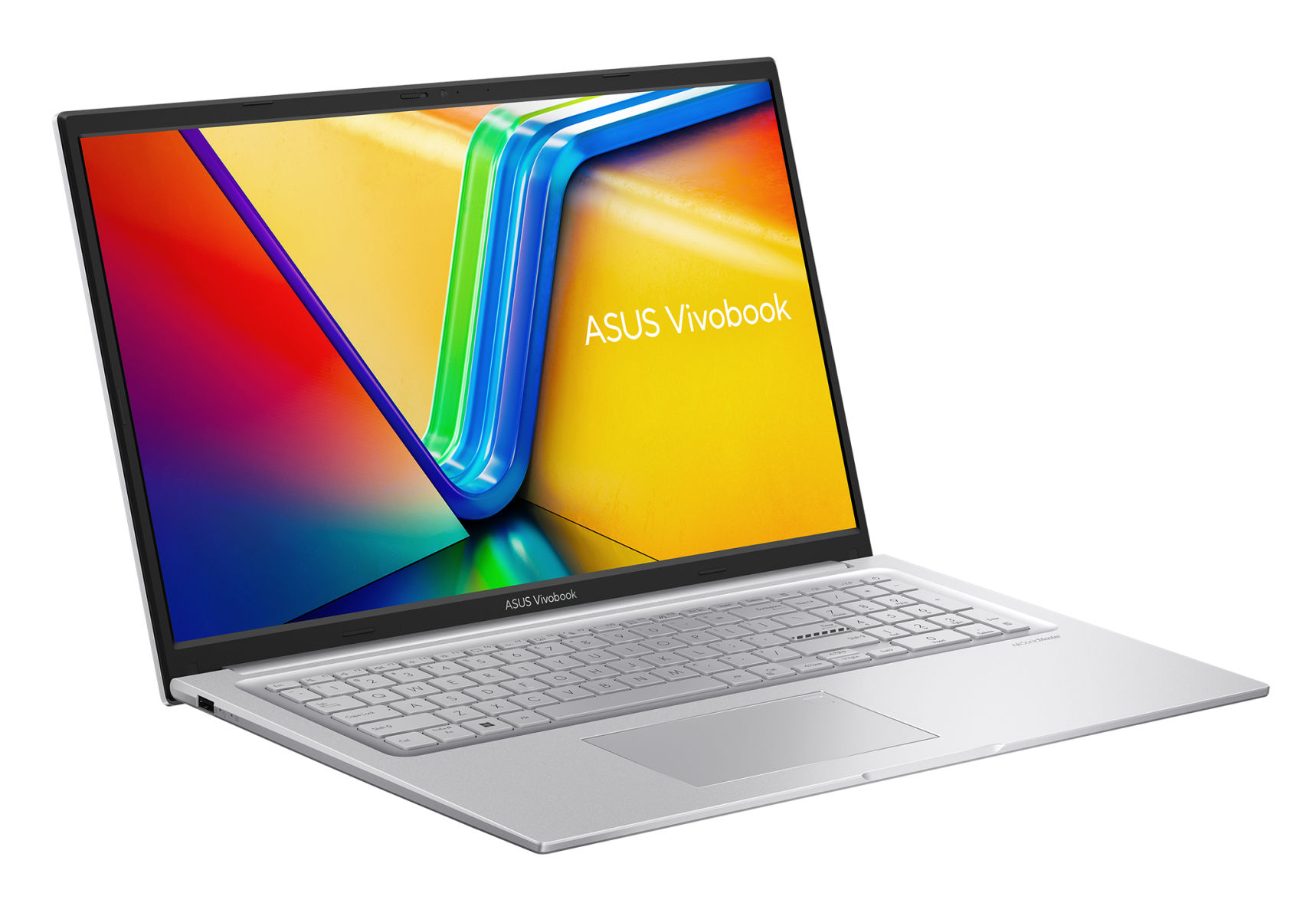 Asus Vivobook 17 X1704VA-AU1323W vue ouverte de trois quarts Asus Vivobook 17 X1704VA-AU1323W vue ouverte de trois quarts