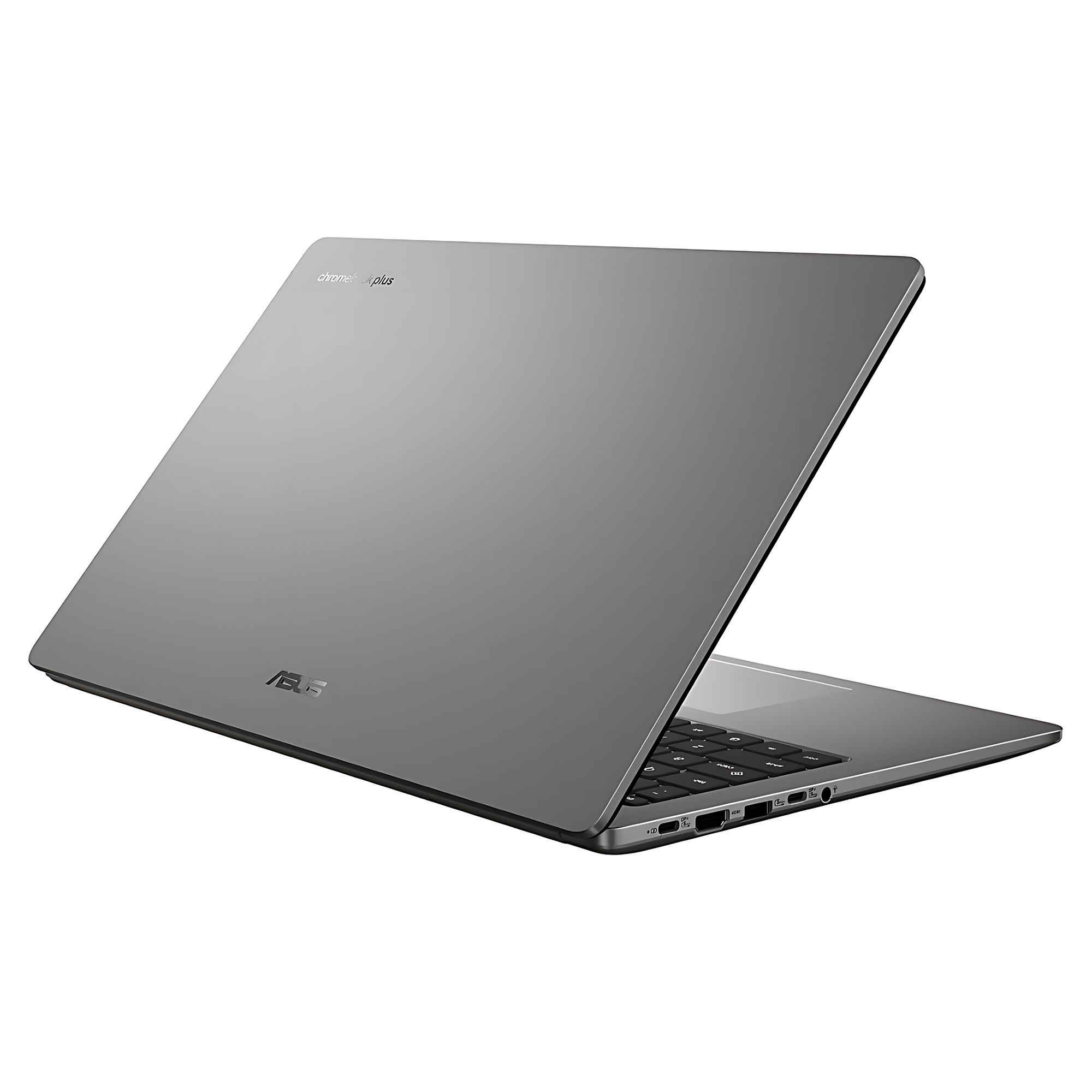 Asus Chromebook CX1505CTA-S70376 - dos et châssis gris Asus Chromebook CX1505CTA-S70376 capot gris et charnière ouverte