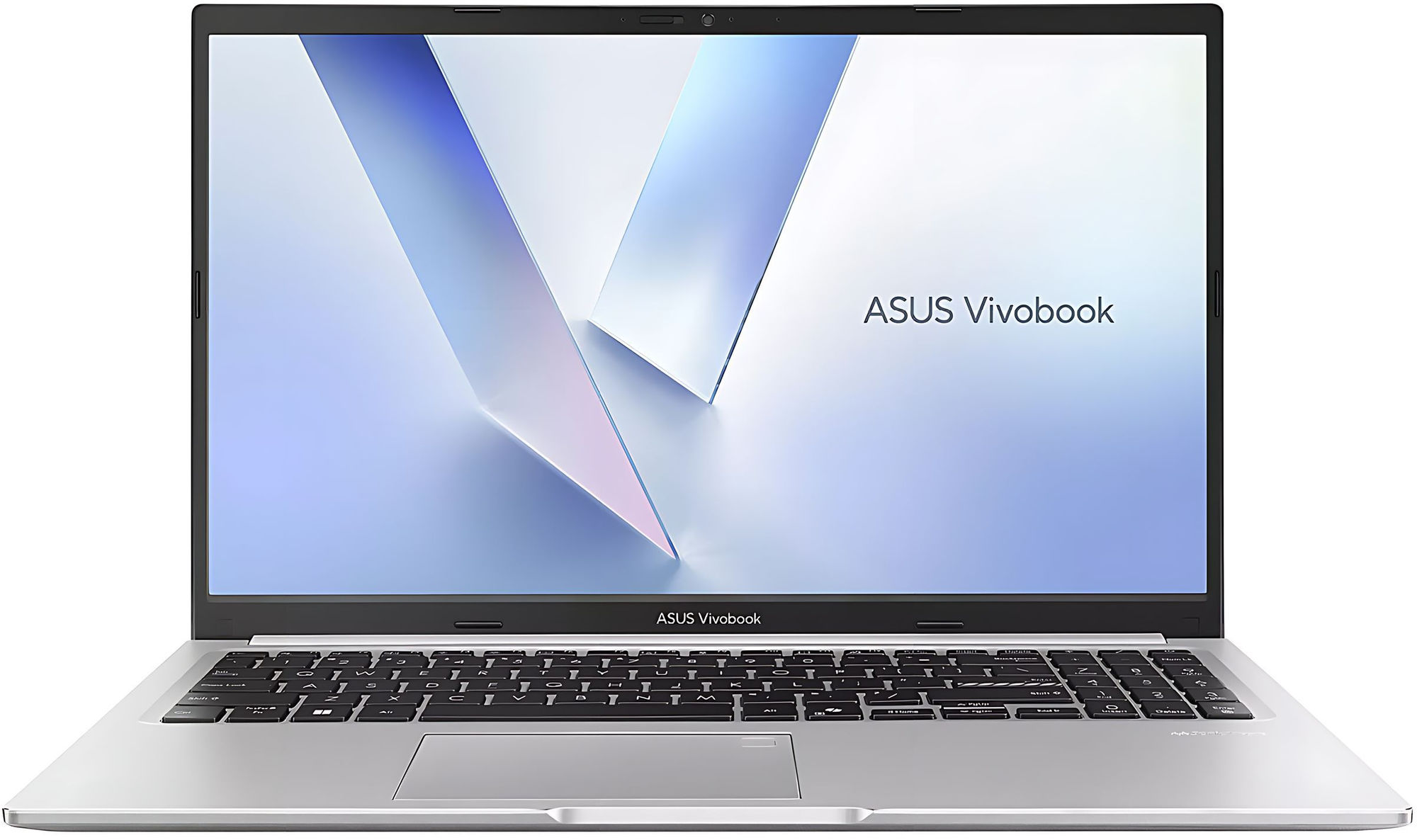 Asus VivoBook 15 M1502NAQ-BQ279W - vue frontale Asus VivoBook 15 M1502NAQ-BQ279W de face avec clavier et écran