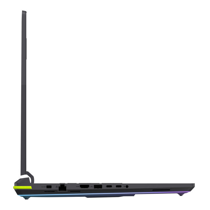 Asus ROG Strix SCAR 18 G835LWG-DRFQ296W profil ouvert Asus ROG Strix SCAR 18 G835LWG-DRFQ296W profil ouvert