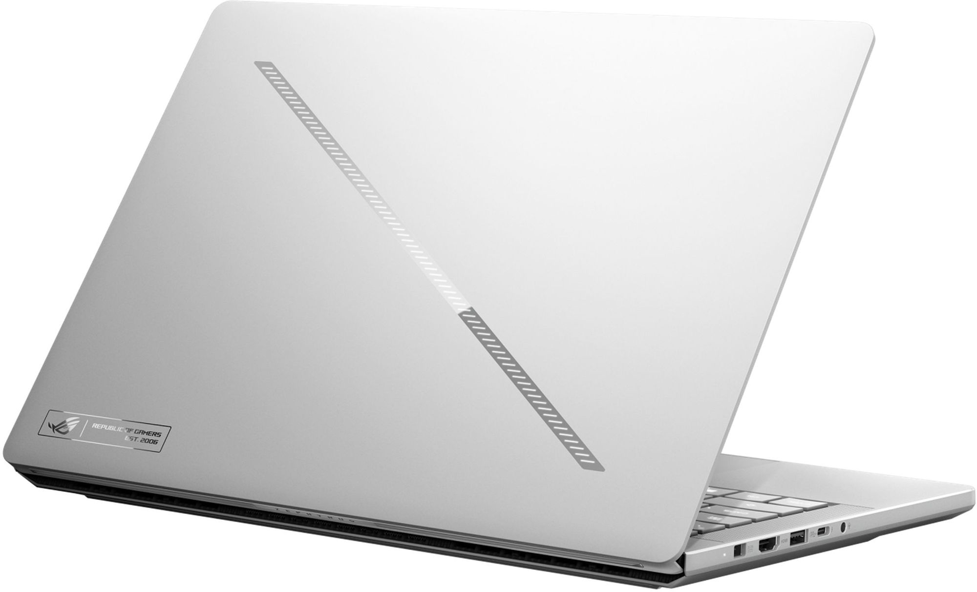 Asus ROG Zephyrus G14 (2026) GA405WP-DRF2 vue arrière du capot ouvert Asus ROG Zephyrus G14 (2026) GA405WP-DRF2 vue arrière du capot ouvert