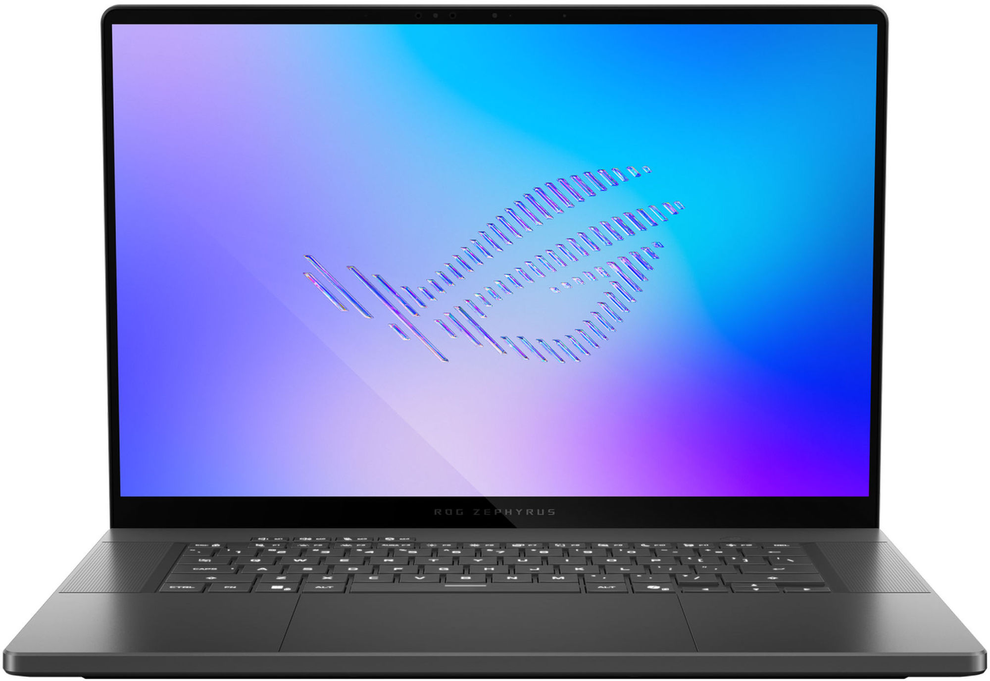 Asus ROG Zephyrus G16 GU606AR-DRF5 vue ouverte de face Asus ROG Zephyrus G16 GU606AR-DRF5 vue ouverte de face