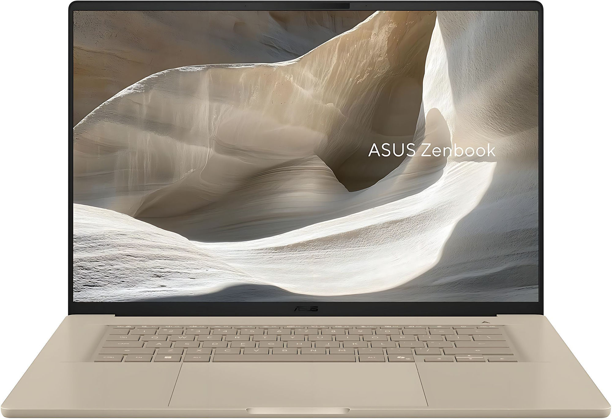 Asus Zenbook A16 UX3607OA-SQ005W - vue de face Asus Zenbook A16 UX3607OA-SQ005W vue de face avec clavier large