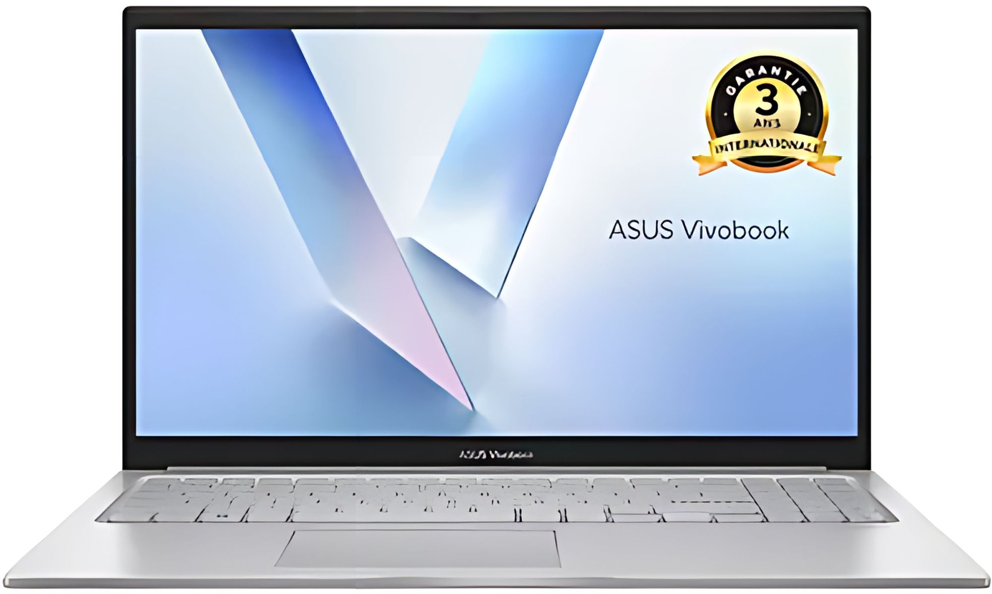 Asus VivoBook 15 X1504MA-DRFE8024W écran ouvert de face Asus VivoBook 15 X1504MA-DRFE8024W écran ouvert de face