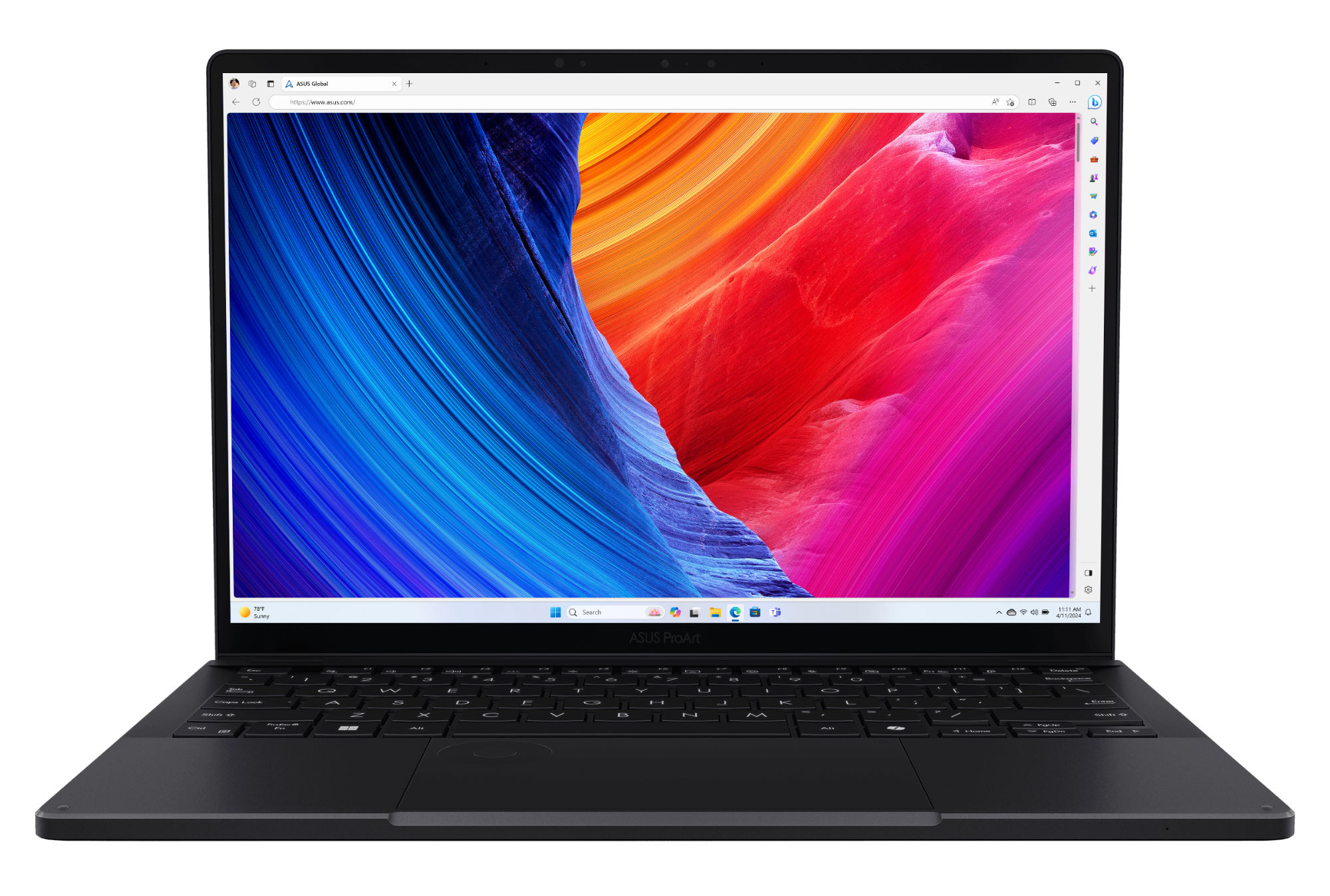 Asus ProArt PX13 HN7306EA-DRLX134W – clavier et espace de travail Clavier et espace de travail du Asus ProArt PX13 HN7306EA-DRLX134W