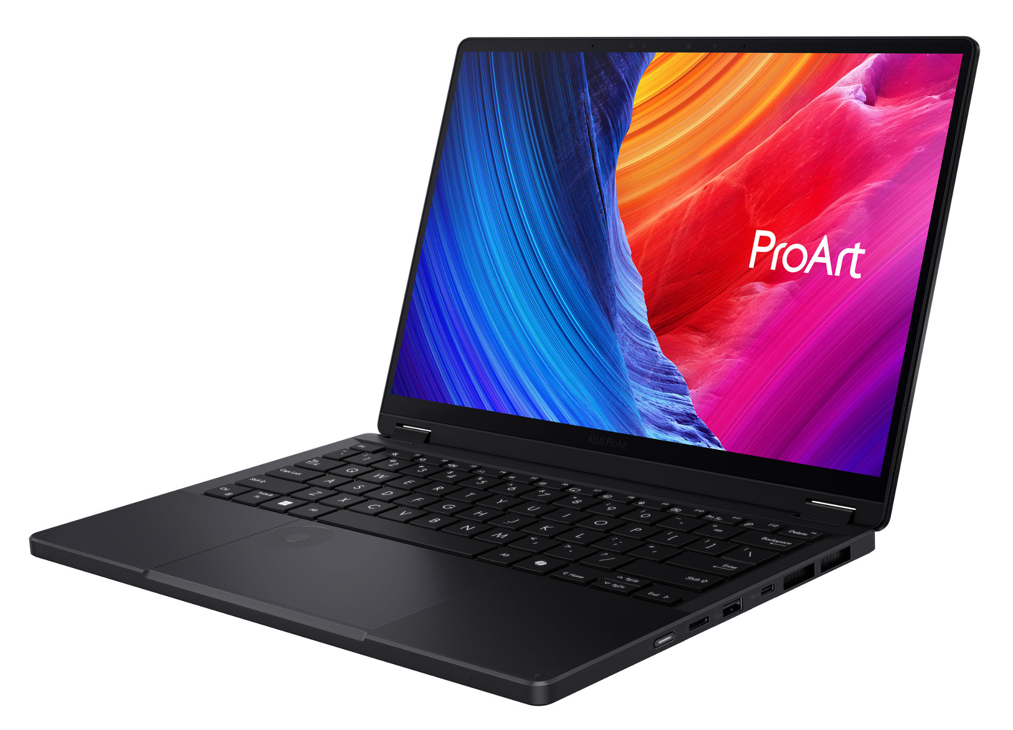 Asus ProArt PX13 HN7306EA-DRLX134W – écran OLED Vue du Asus ProArt PX13 HN7306EA-DRLX134W et de son écran OLED