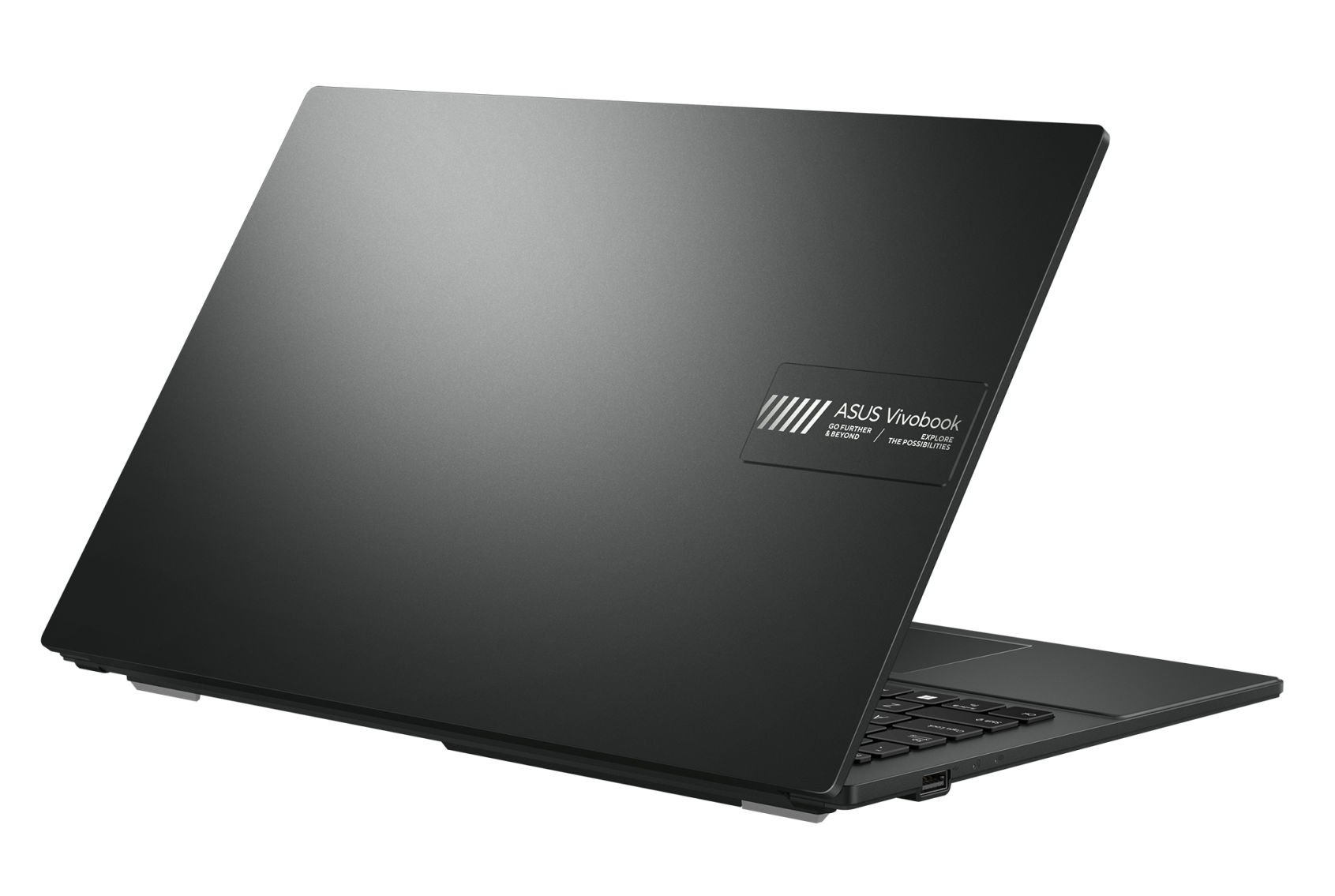 Asus VivoBook E1504FA-ISSBQ4692W – écran 15,6 pouces Écran Full HD du Asus VivoBook E1504FA-ISSBQ4692W en position ouverte