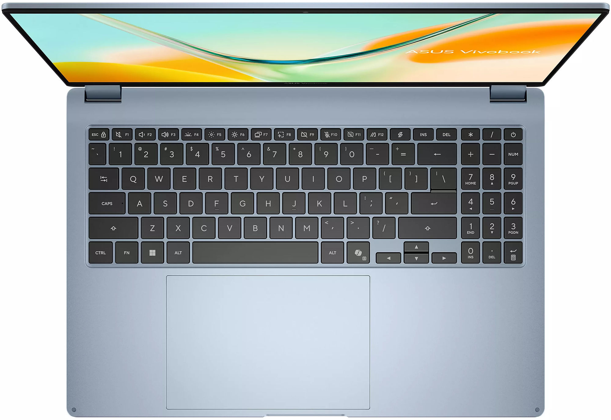 Clavier AZERTY de l’Asus Vivobook S16 Flip TP5608QA-U4031W Clavier complet avec pavé numérique de l’Asus Vivobook S16 Flip TP5608QA-U4031W