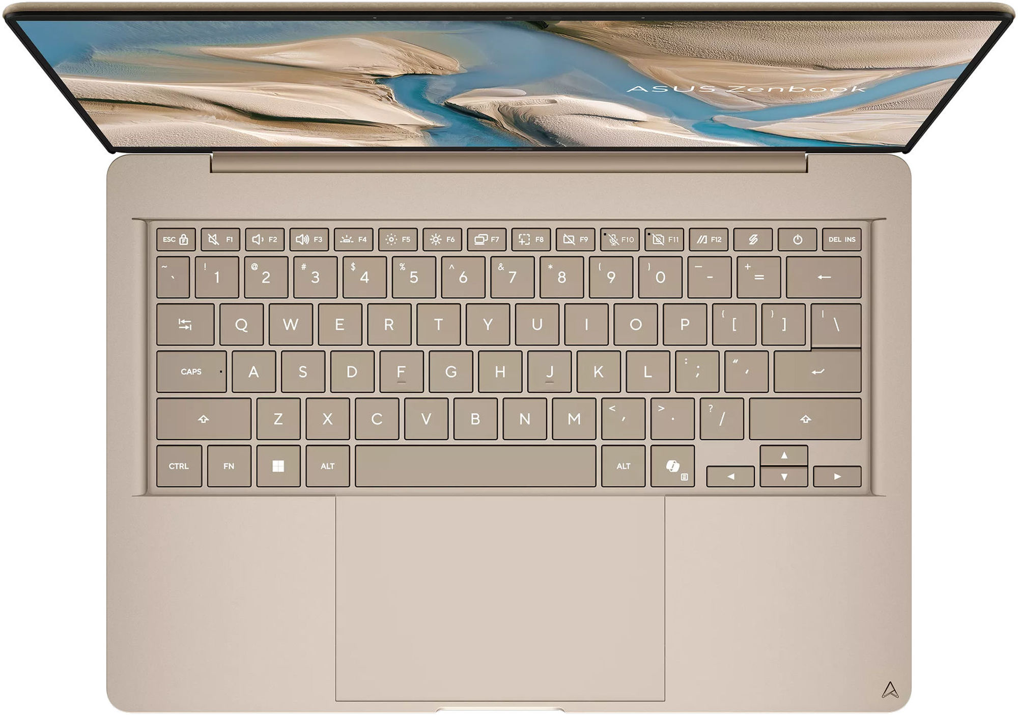 Vue du clavier de l’Asus ZenBook 14 UX3480QA-U1158W Clavier et pavé tactile de l’Asus ZenBook 14 UX3480QA-U1158W