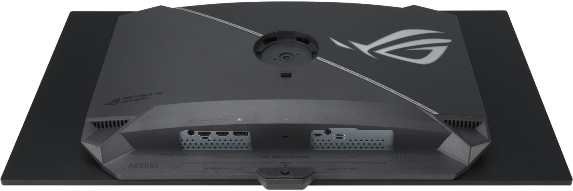 Ergonomie et pied du Asus ROG Strix OLED XG32UQWMS Pied réglable du moniteur Asus ROG Strix OLED XG32UQWMS
