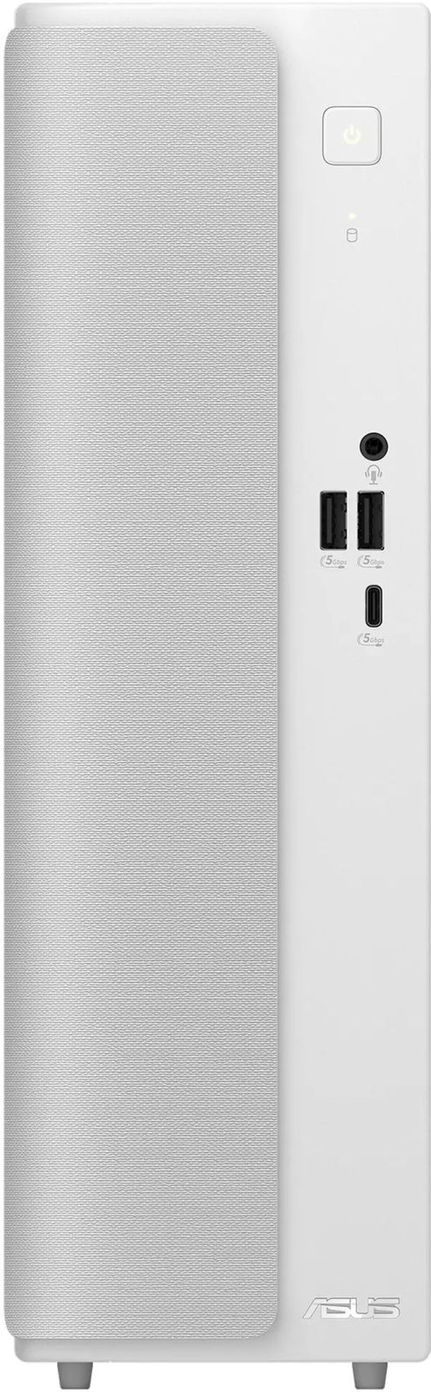 Asus V501SV-05210H088W – façade et connecteurs accessibles Façade blanche compacte du PC Asus V501SV-05210H088W
