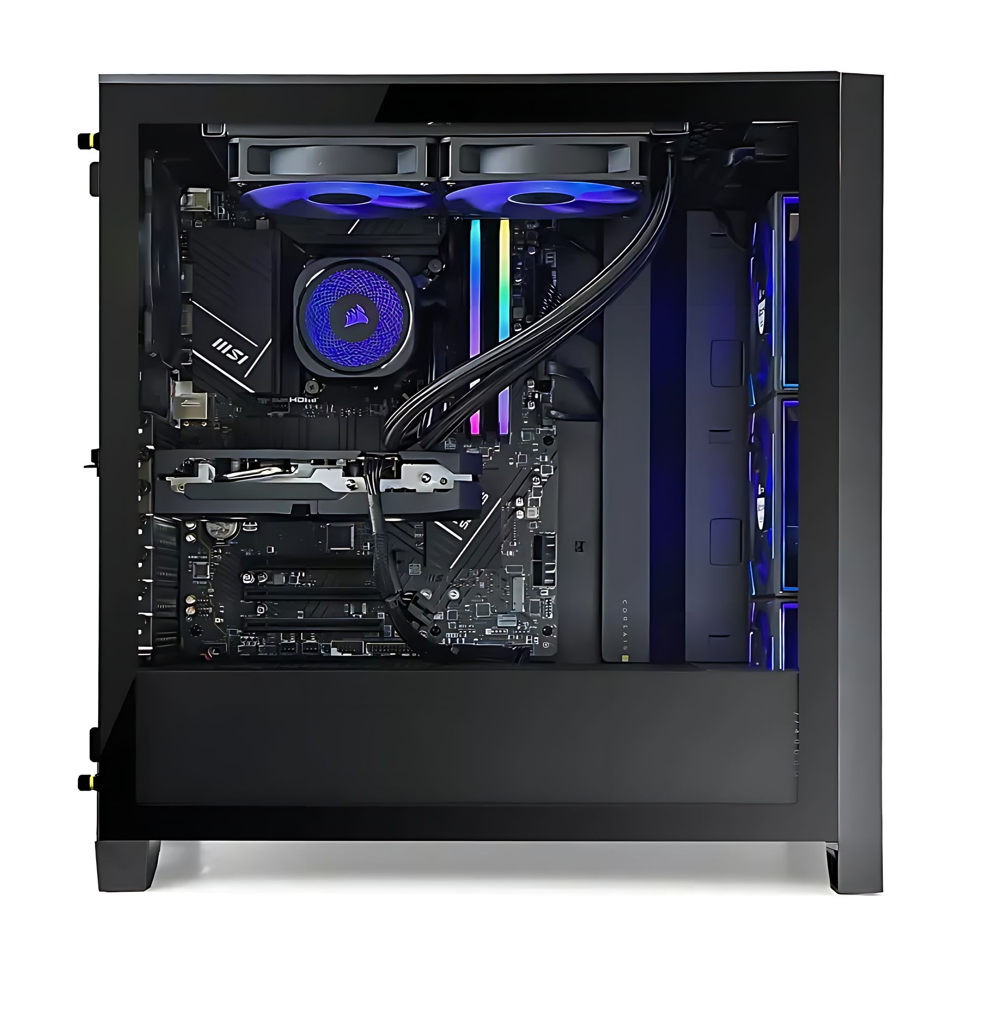 Aménagement interne du Corsair ICUE 4000D 5060i716G Organisation intérieure du PC Corsair ICUE 4000D 5060i716G