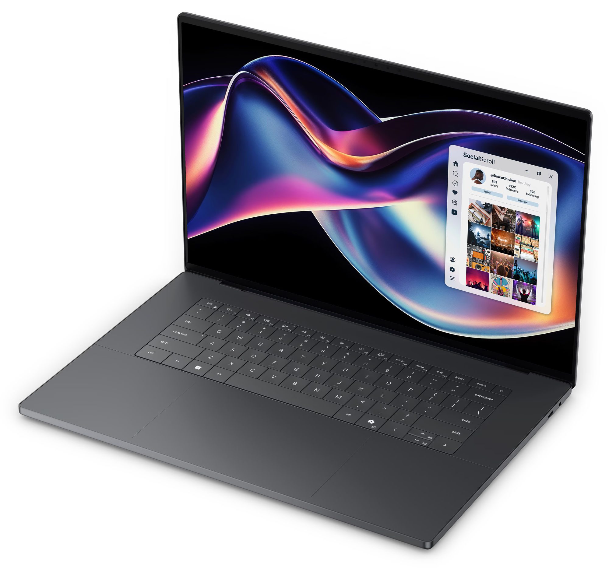 Dell XPS 16 DA16260 (xps_performante_ptl_4x4_16_da16260_cto) - angle écran et châssis Dell XPS 16 DA16260 (xps_performante_ptl_4x4_16_da16260_cto) - angle écran et châssis