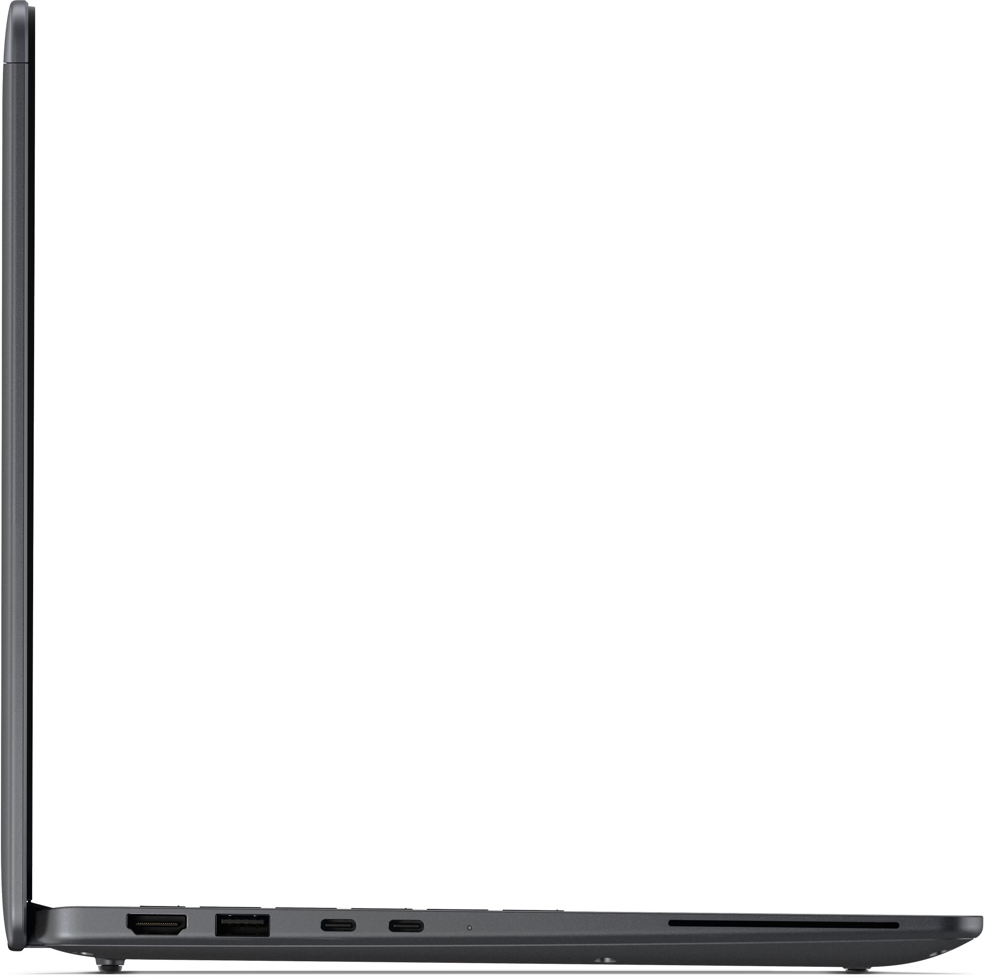 Dell Pro Precision 14S série 5 PW514265 xcto_pw514265_emea profil gauche Dell Pro Precision 14S série 5 PW514265 xcto_pw514265_emea profil gauche avec ports USB-C et HDMI