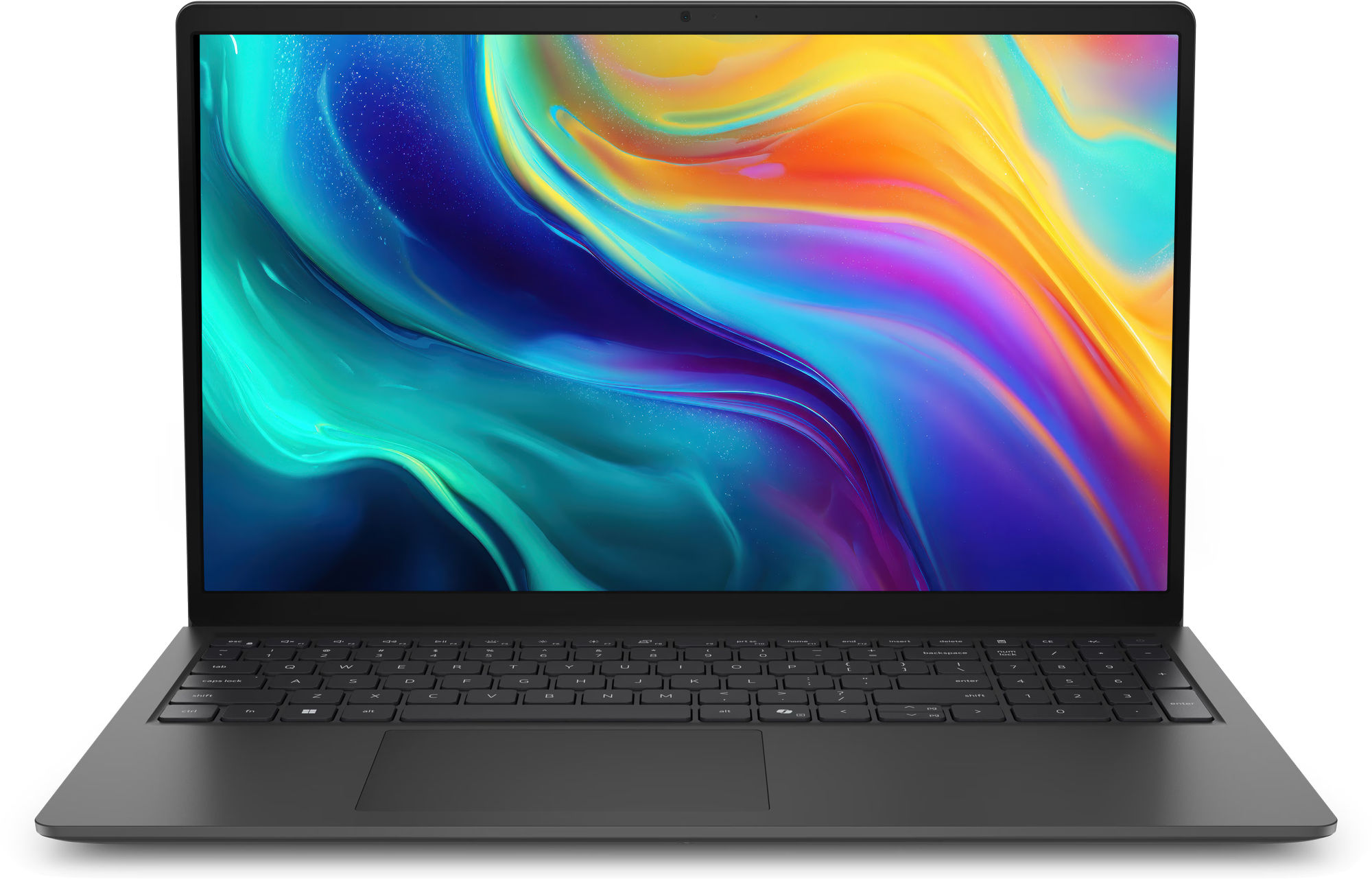 Dell 15 D15265 cnd1526504cc vue de face avec clavier et écran Dell 15 D15265 cnd1526504cc vue de face avec clavier et écran