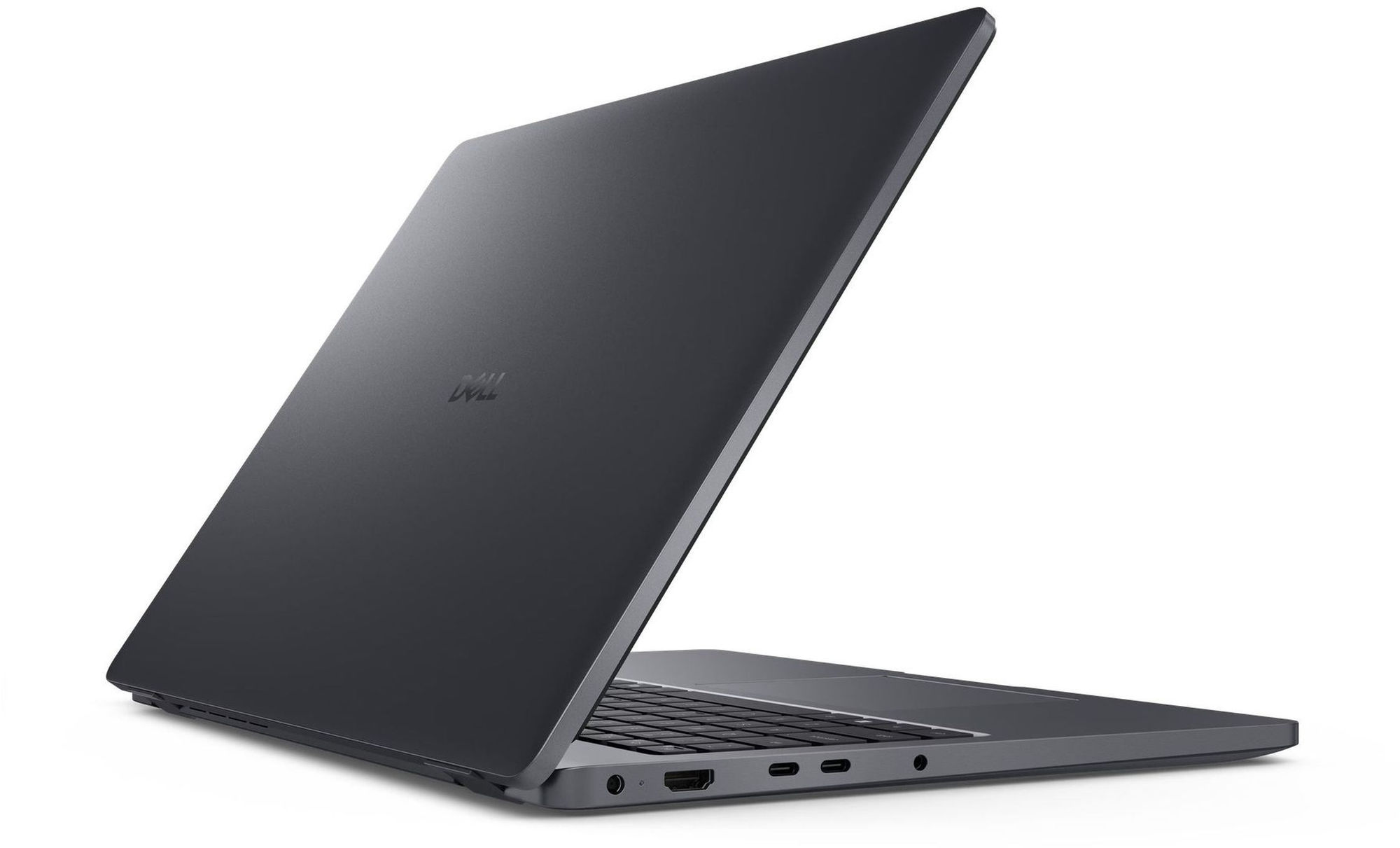 Dell Pro 16 PC16255-306 dos ouvert avec logo Dell Dell Pro 16 PC16255-306 dos ouvert avec logo Dell