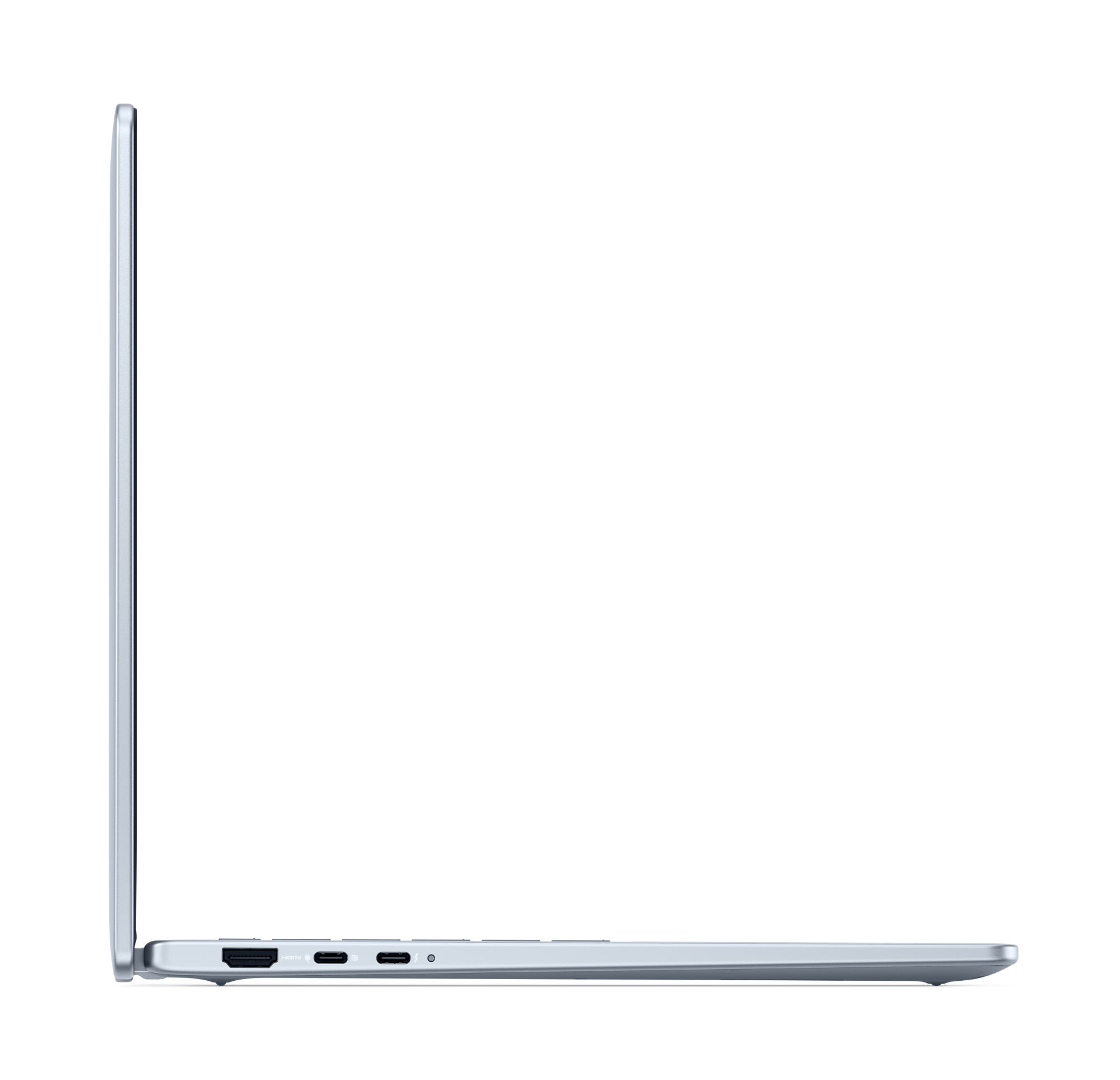 Ports USB-C et HDMI du Dell 14 Plus B0H7D22MR2 Profil gauche et connectique du Dell 14 Plus B0H7D22MR2