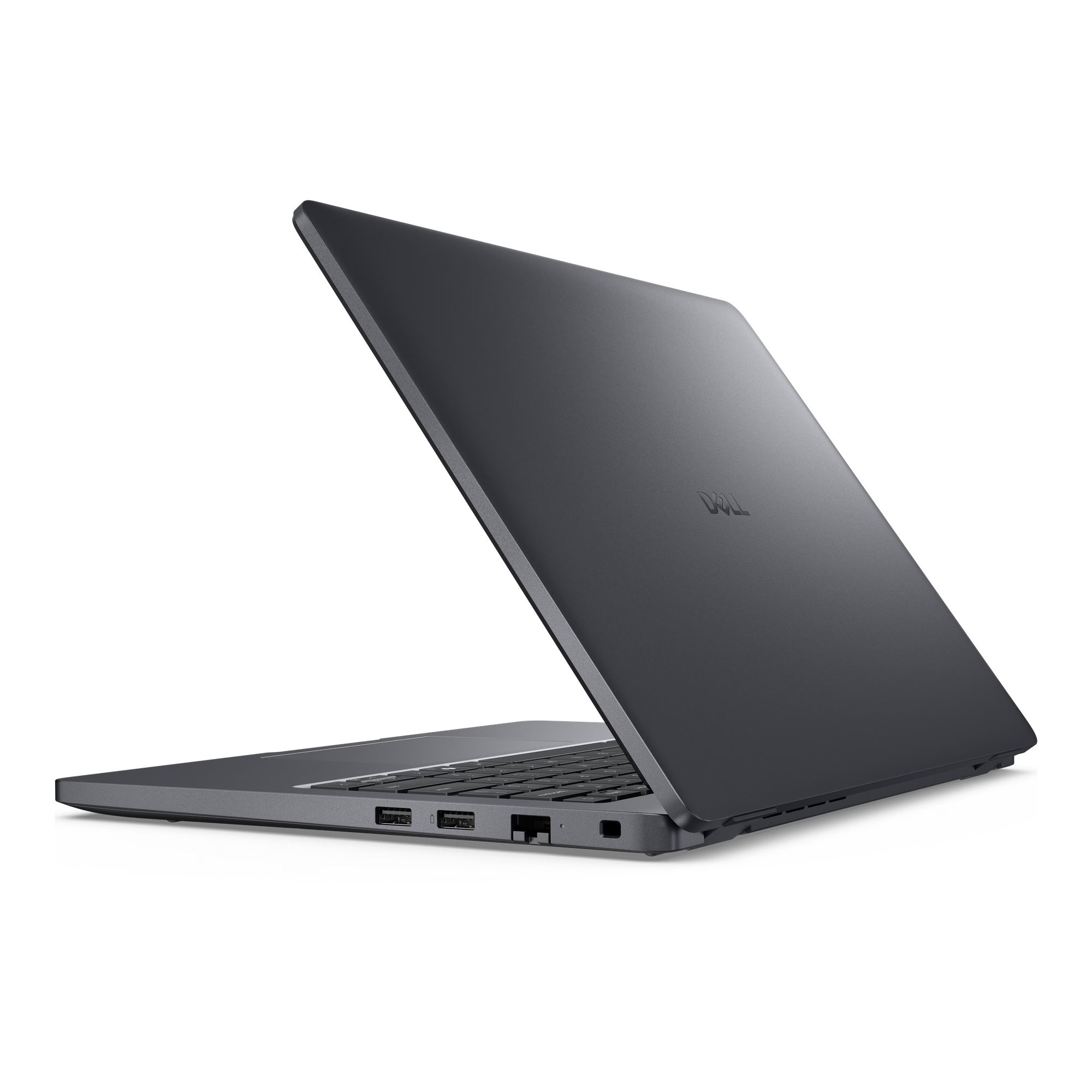 Dell Pro 14 PC14250 bts010_pc14250_noac_fr – conception et charnière Vue arrière du Dell Pro 14 PC14250 bts010_pc14250_noac_fr