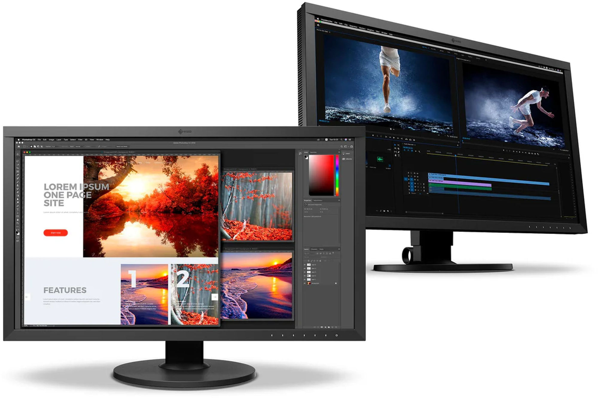 CS2740-BK : scénarios multi-écrans Eizo ColorEdge CS2740-BK : comparaison d'usages et configurations multi-écrans