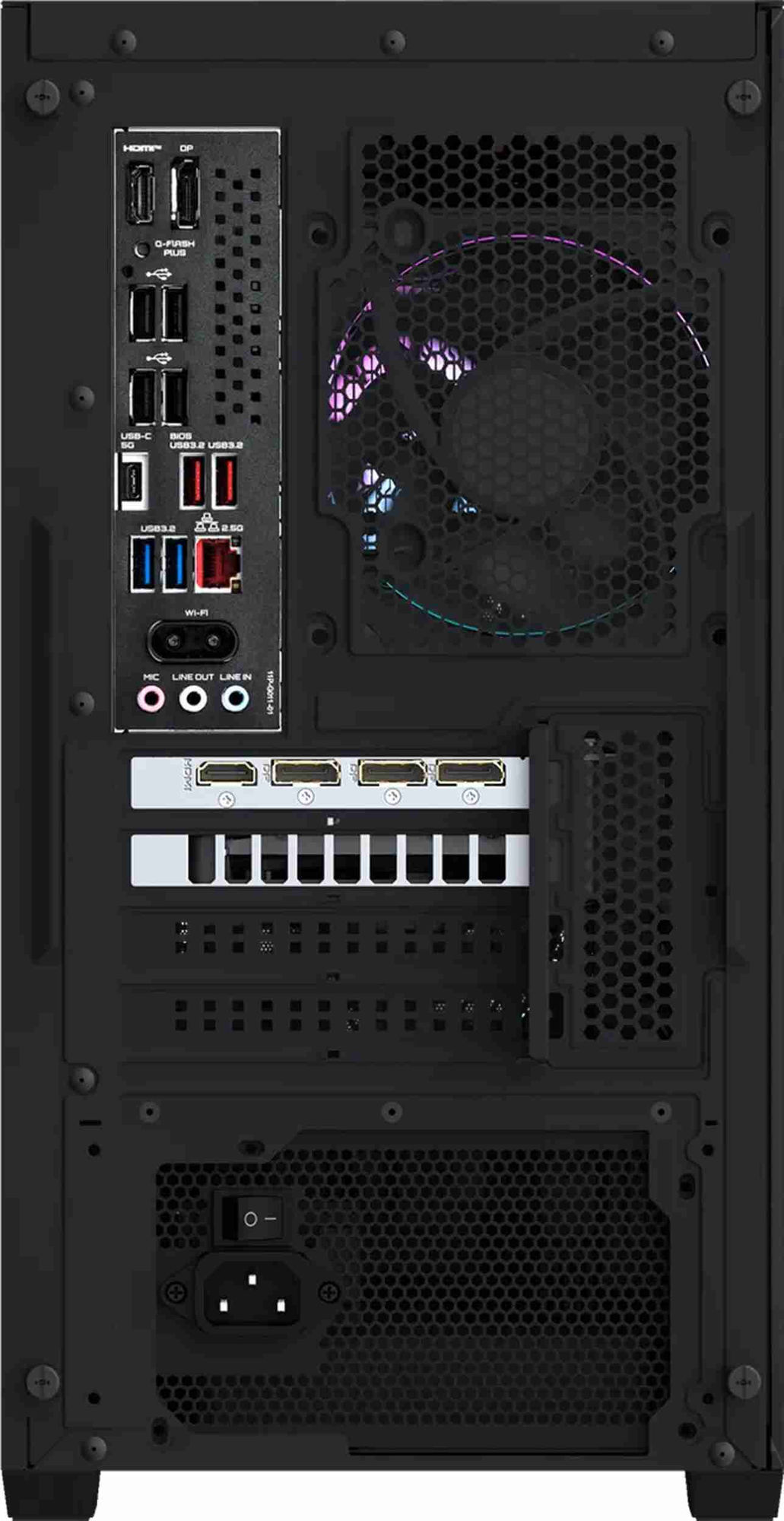 Ports et connectique du PC Gigabyte Aorus Prime 3 AP351 Connectique arrière du Gigabyte Aorus Prime 3 AP351