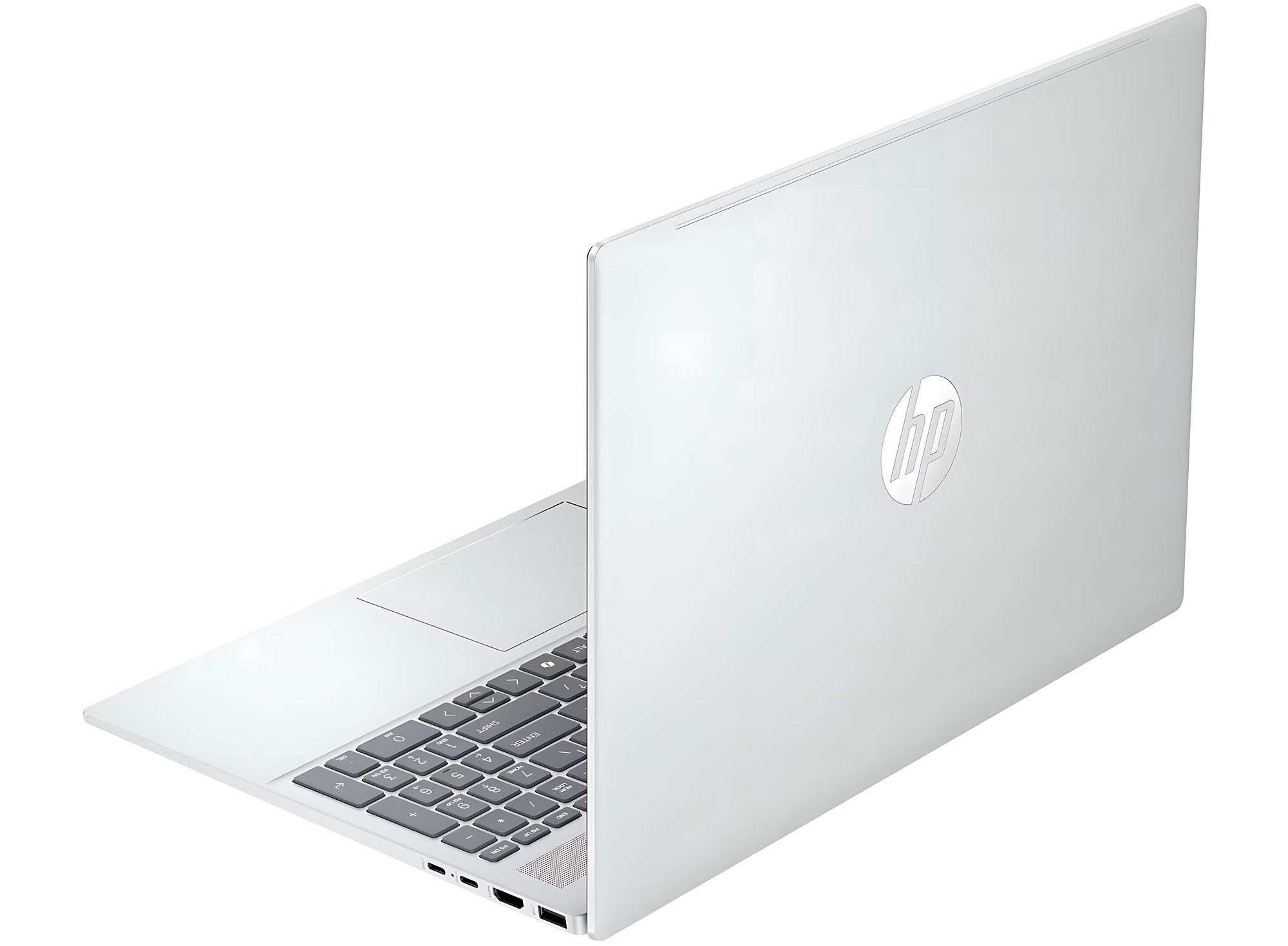 HP Pavilion 16-ba1015nf : capot aluminium argent au design sobre et moderne HP Pavilion 16-ba1015nf fermé, capot aluminium argent