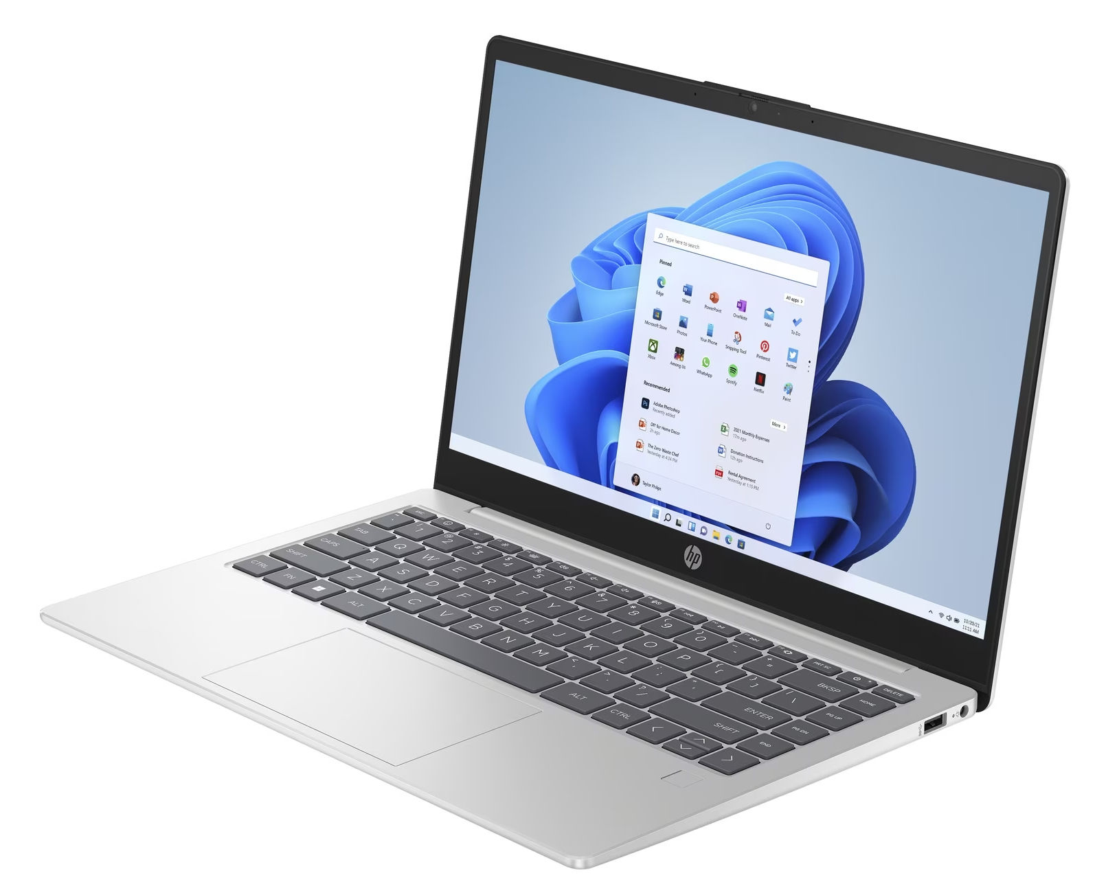 Connectique latérale du PC portable HP 14-ep1000nf HP 14-ep1000nf vu de l’autre côté avec connectique