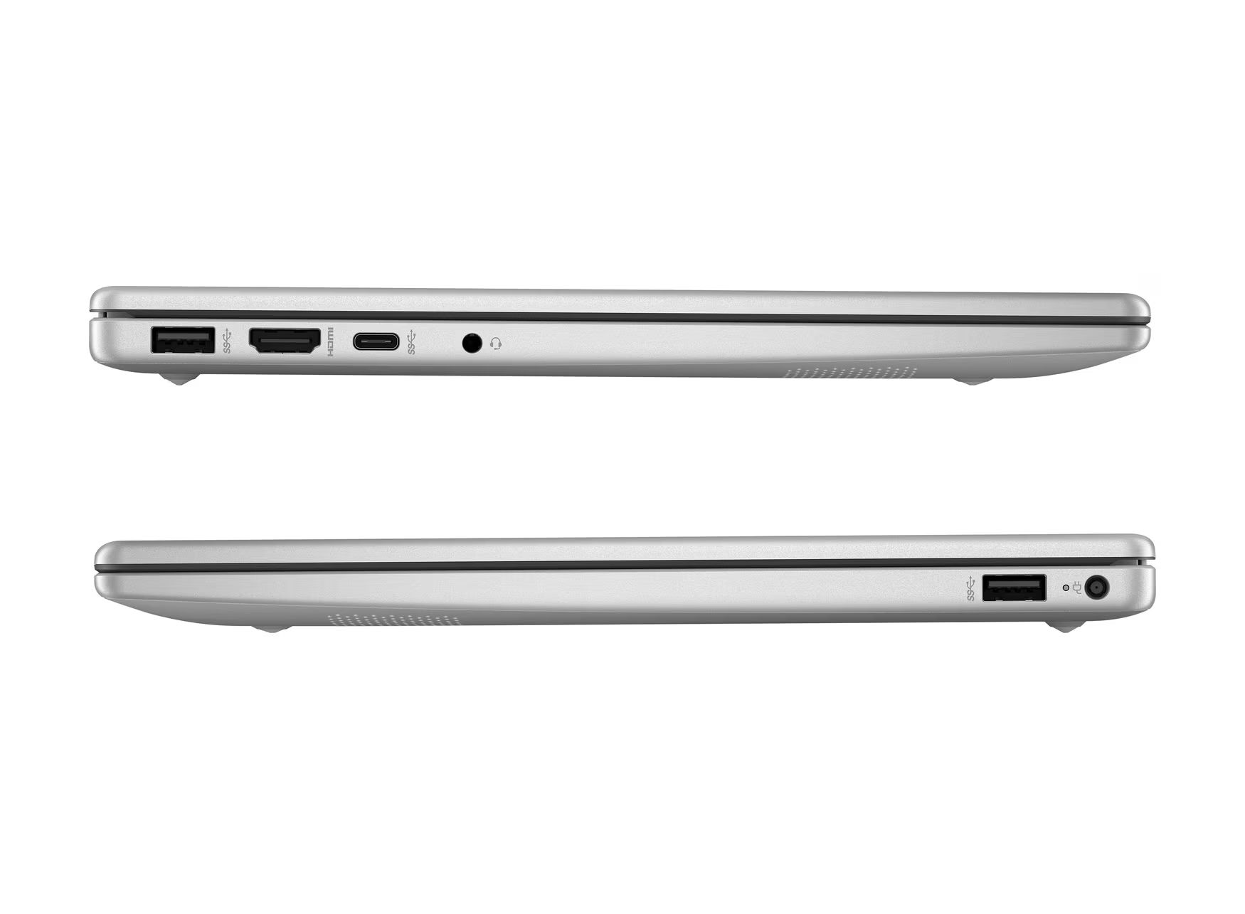 Ports USB et HDMI du HP 14-ep0057nf Connectique latérale du HP 14-ep0057nf avec USB, USB-C, HDMI et prise casque